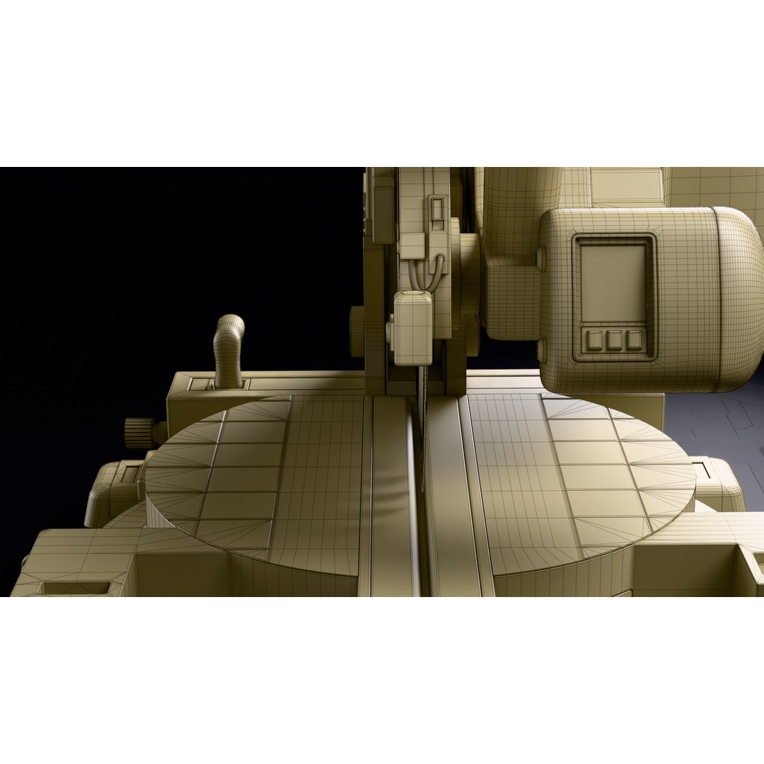 Miter Saw 3D Model – Low Poly Game-Ready Asset, FBX, Blender - View 15
