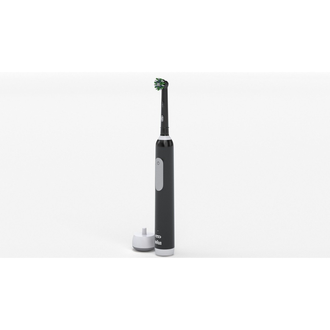 Oral-B Pro 1000 CrossAction Electric Toothbrush 3D Model – PBR Textured, FBX, OBJ - View 34