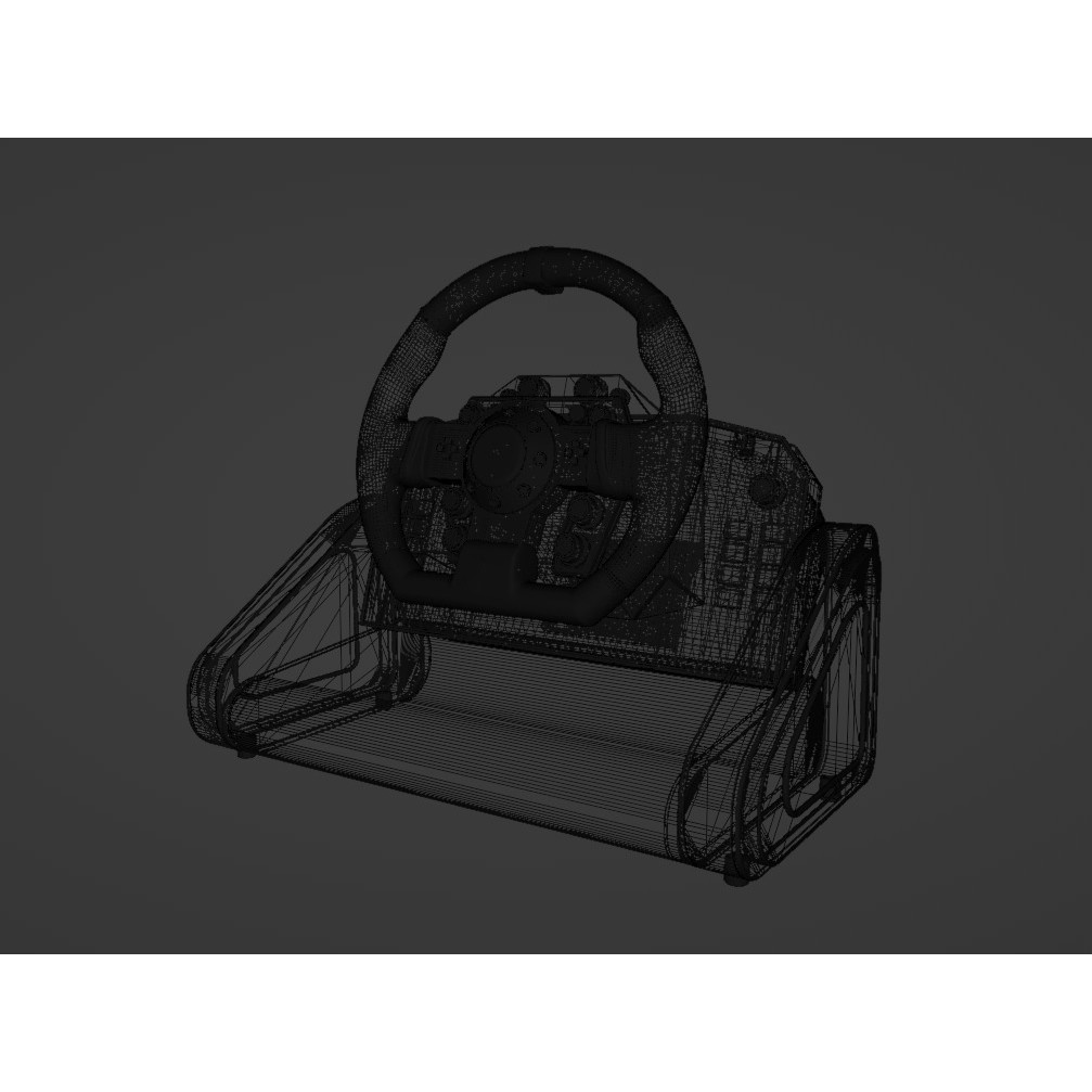 Racing Wheel 3D Model – Low Poly Game Asset, FBX, PBR Textures - View 12