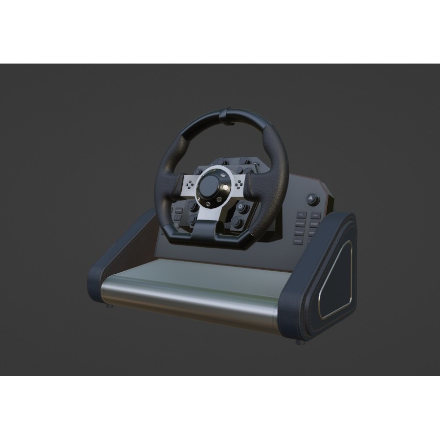 Racing Wheel 3D Model – Low Poly Game Asset, FBX, PBR Textures - View 3