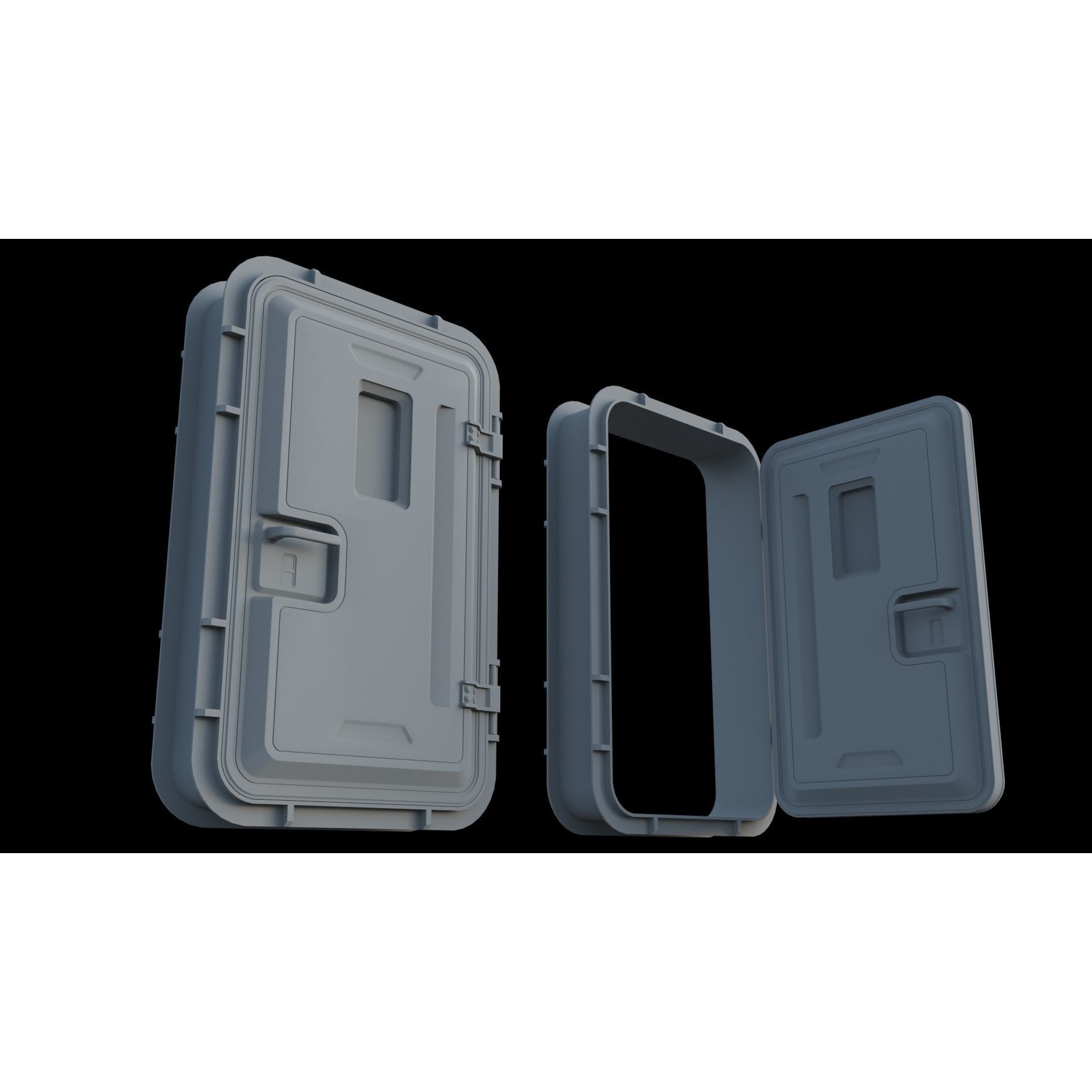 Sci-Fi Service Door - Game-Ready 3D Model - View 13