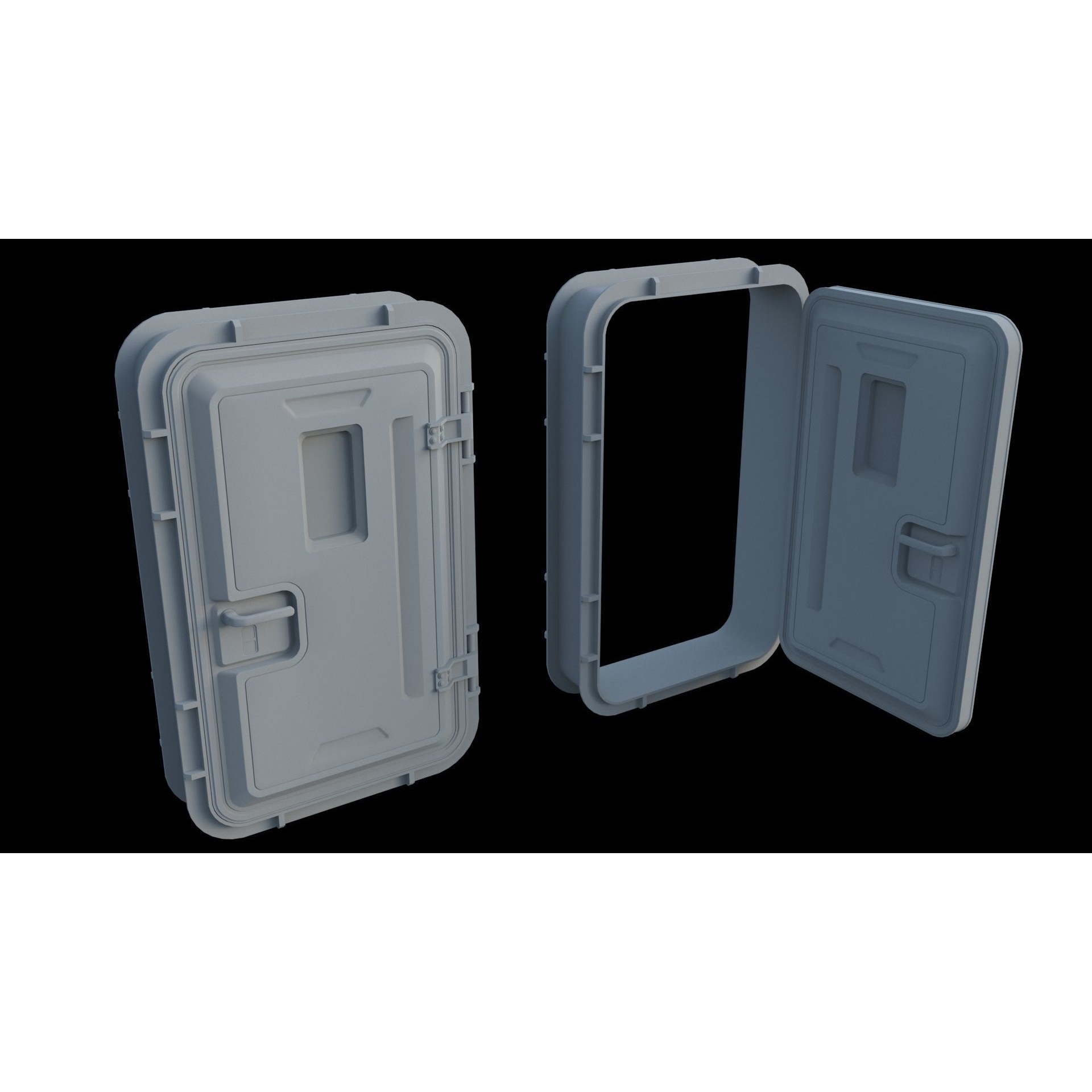 Sci-Fi Service Door - Game-Ready 3D Model - View 14