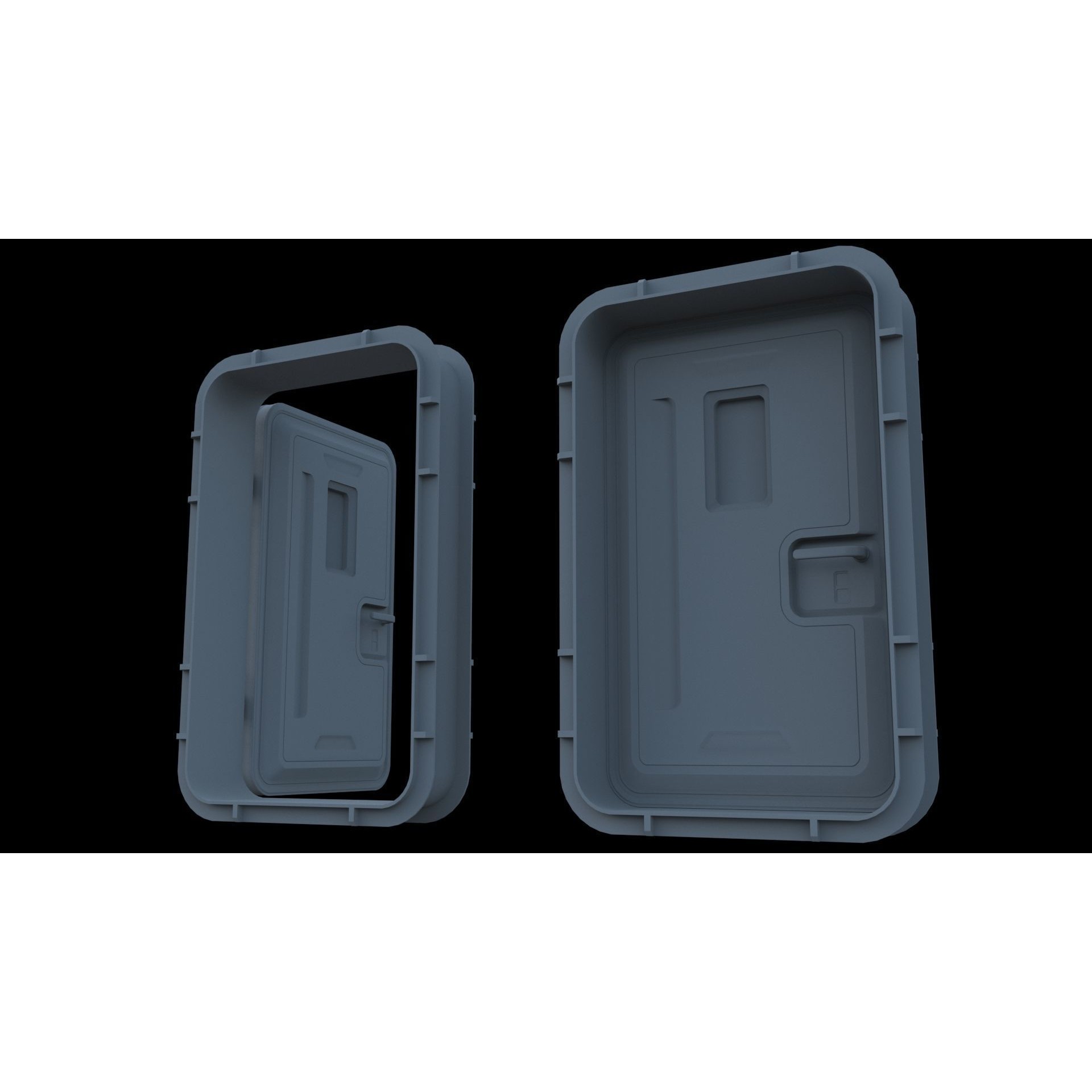 Sci-Fi Service Door - Game-Ready 3D Model - View 15