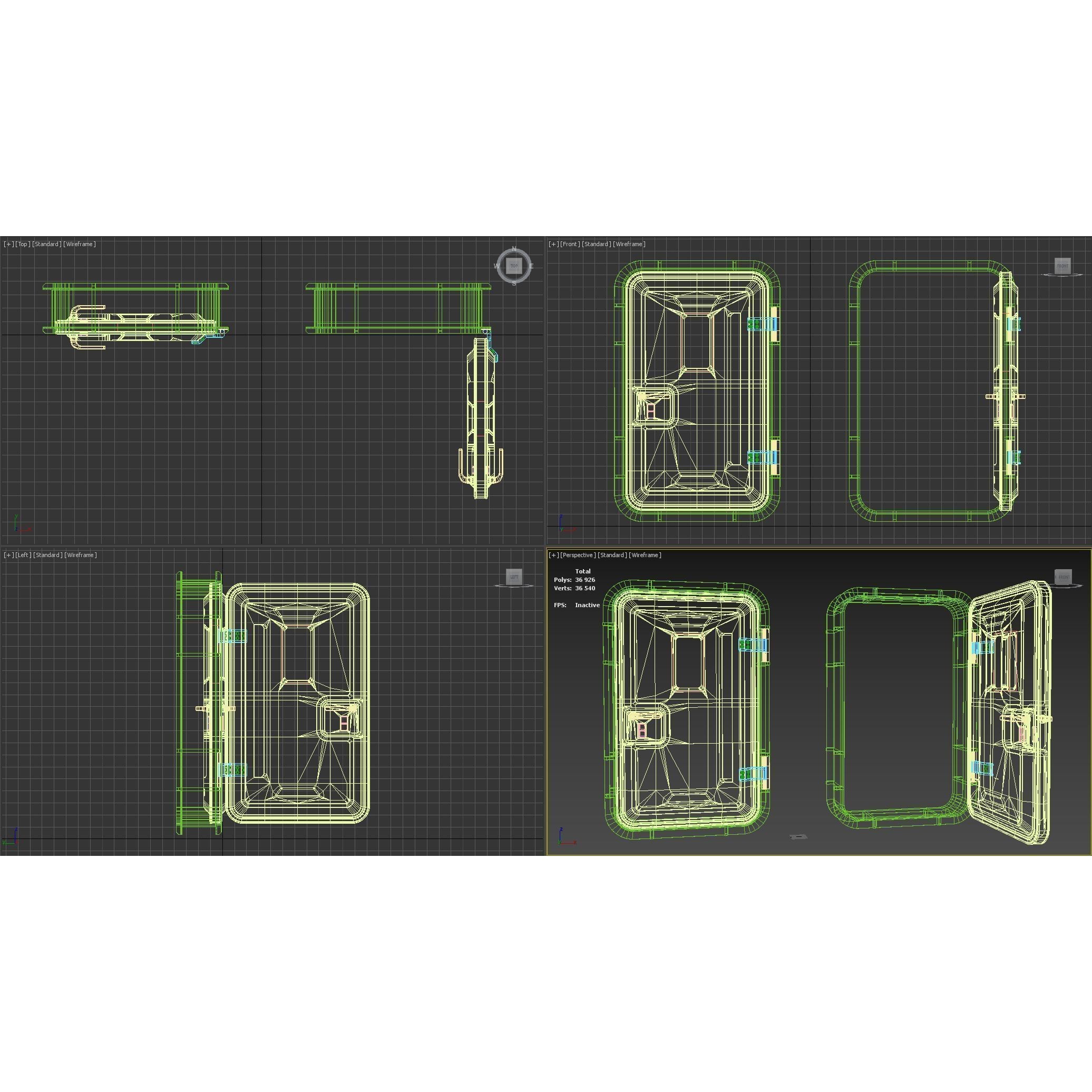 Sci-Fi Service Door - Game-Ready 3D Model - View 16