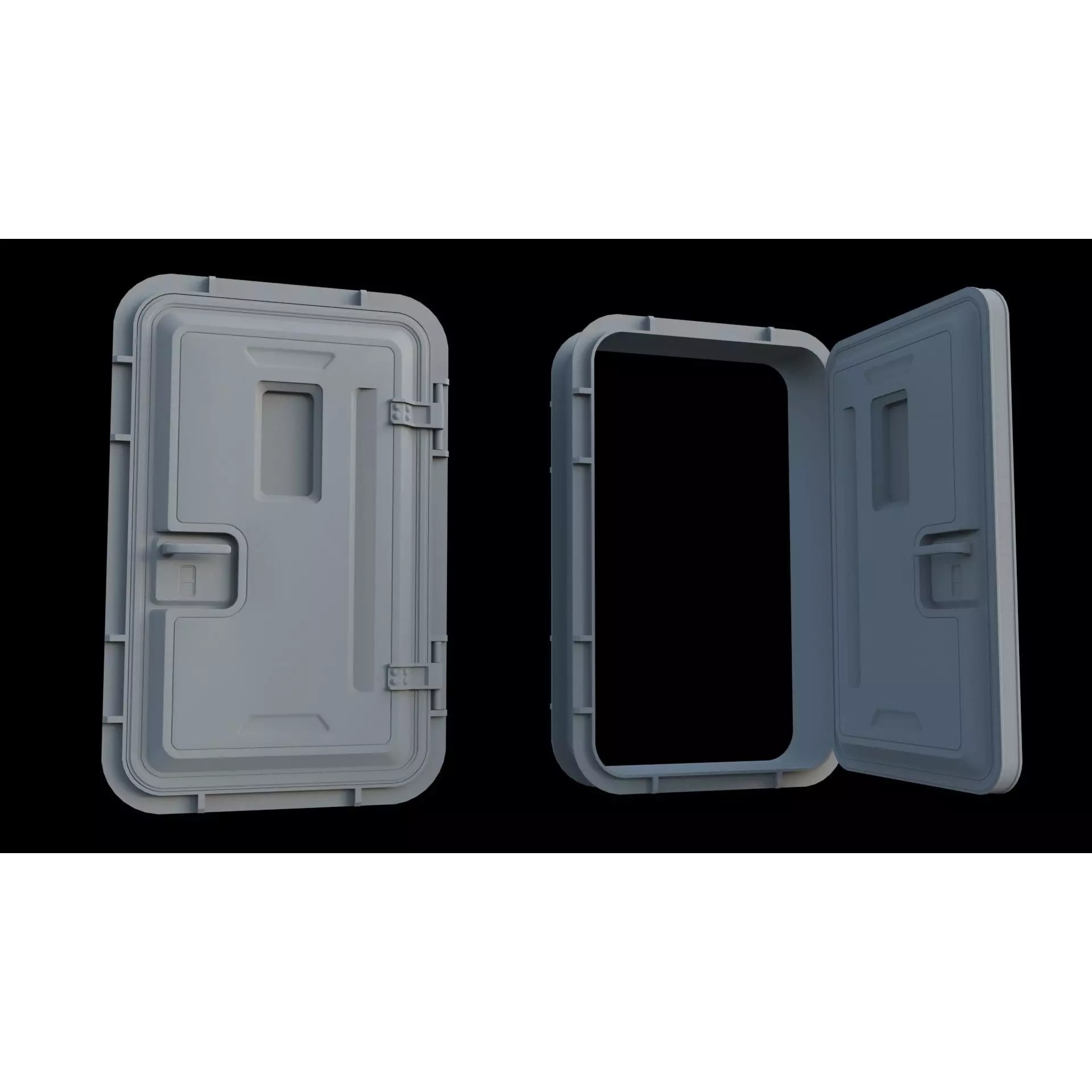 Sci-Fi Service Door - Game-Ready 3D Model - View 2