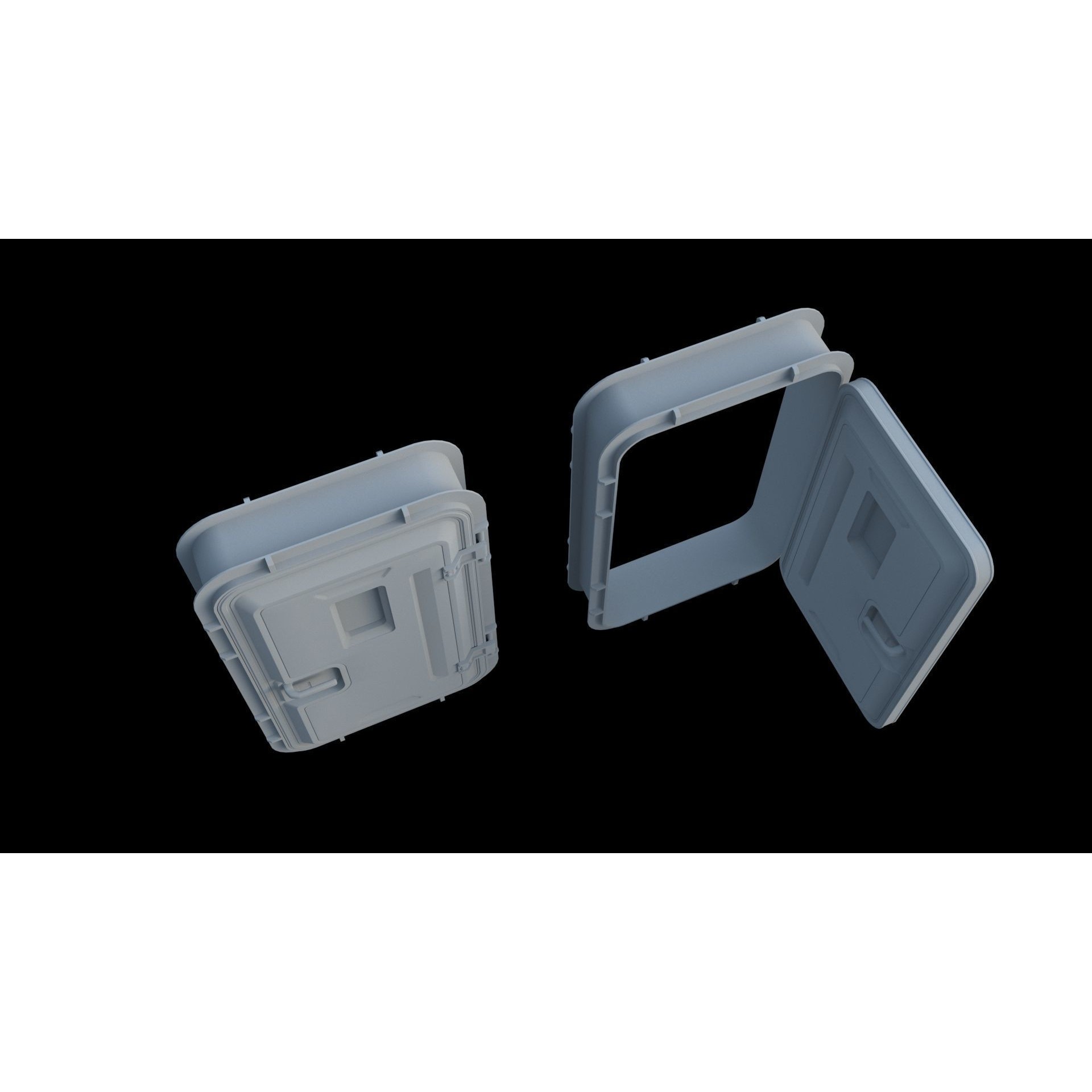 Sci-Fi Service Door - Game-Ready 3D Model - View 5