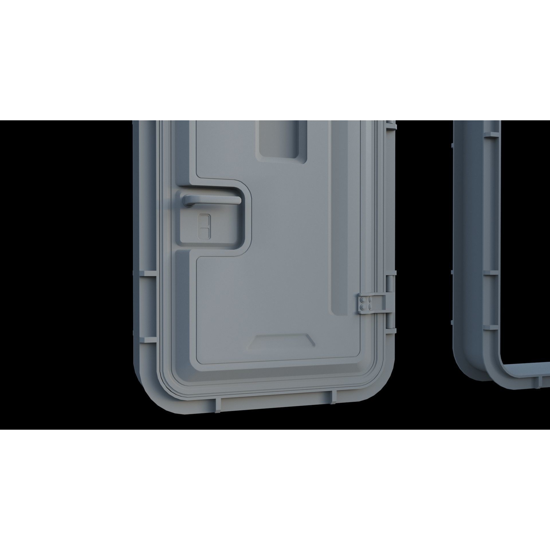 Sci-Fi Service Door - Game-Ready 3D Model - View 7