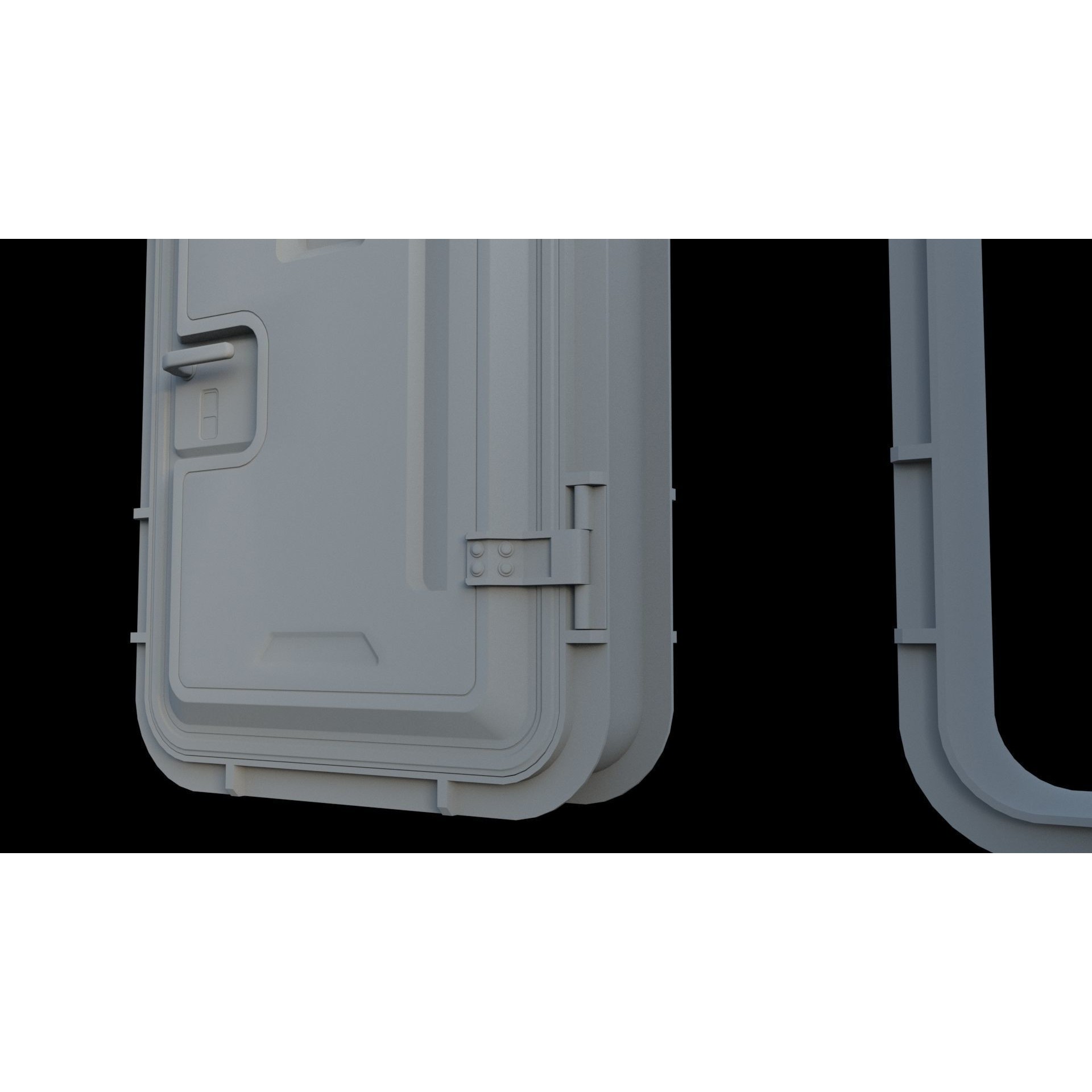 Sci-Fi Service Door - Game-Ready 3D Model - View 8