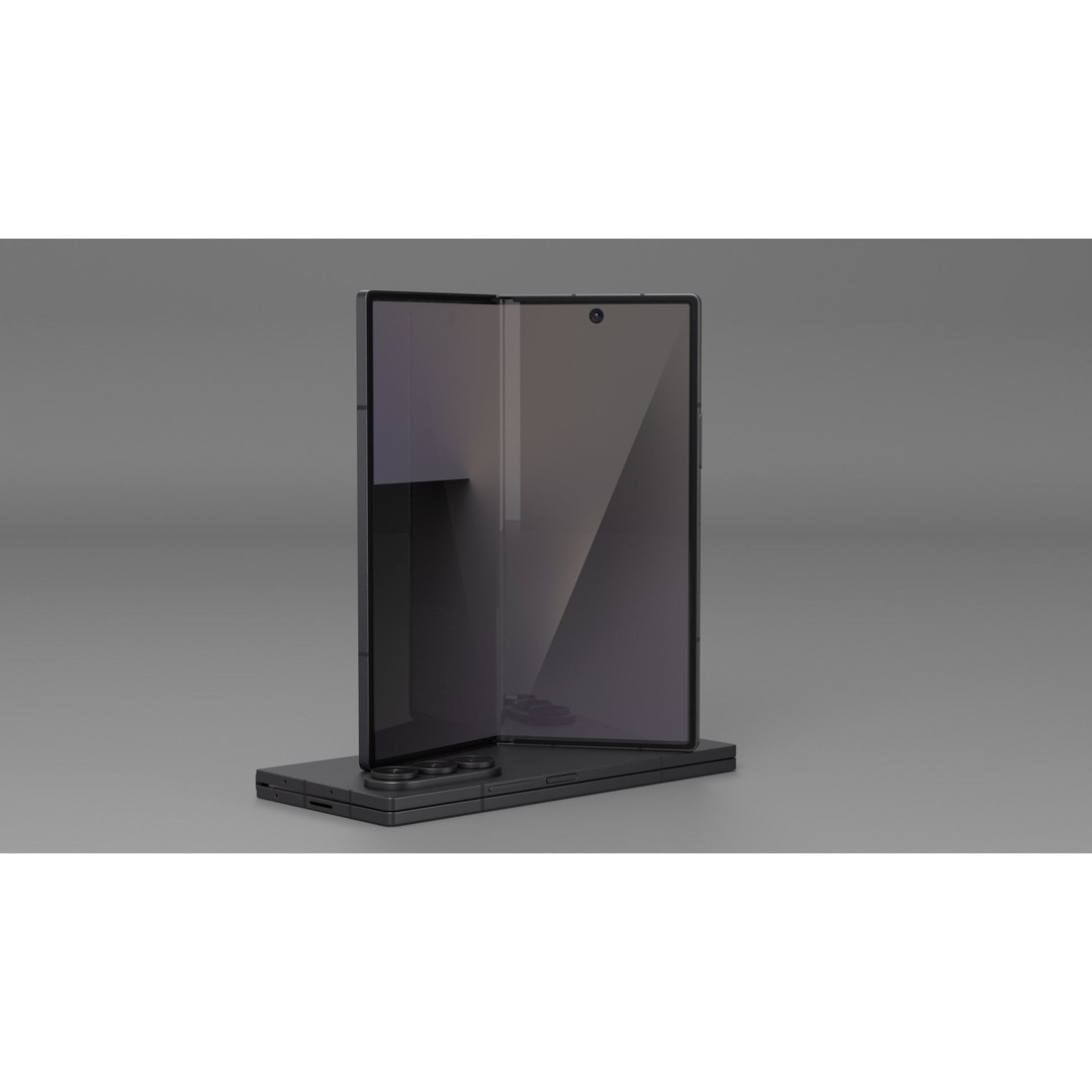 Samsung Galaxy Z Fold 7 3D Model – High-Quality Rigged Phone Asset, Blender, FBX - View 17
