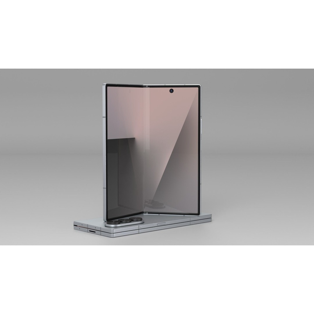 Samsung Galaxy Z Fold 7 3D Model – High-Quality Rigged Phone Asset, Blender, FBX - View 27