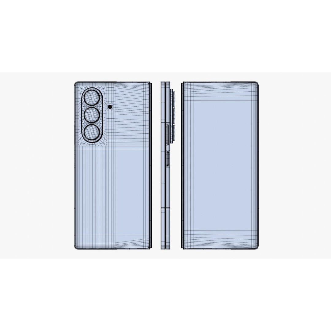 Samsung Galaxy Z Fold 7 3D Model – High-Quality Rigged Phone Asset, Blender, FBX - View 33