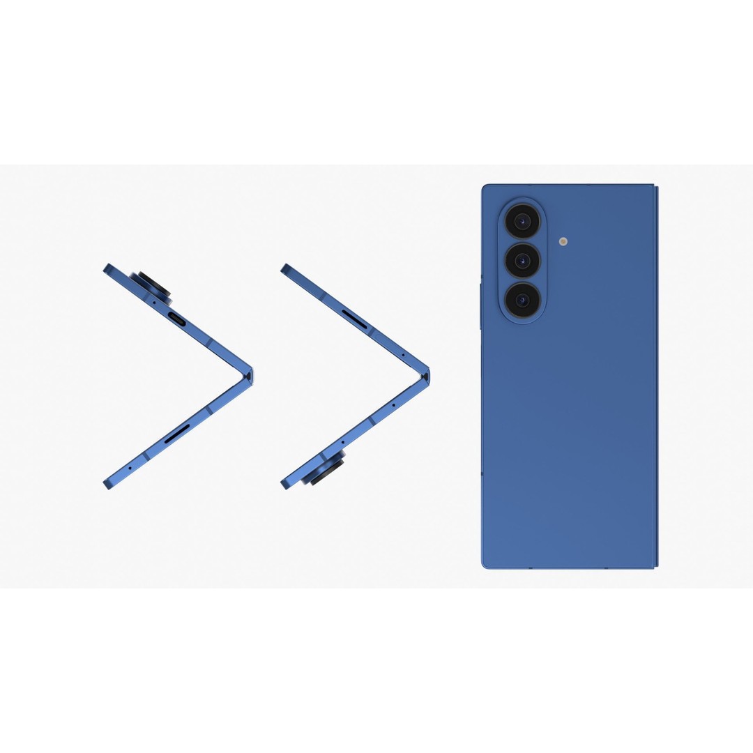 Samsung Galaxy Z Fold 7 3D Model – High-Quality Rigged Phone Asset, Blender, FBX - View 9