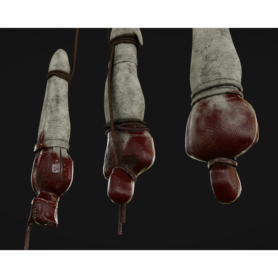 Corpse 3D Model – Low Poly Game Ready Character with PBR Textures - View 4