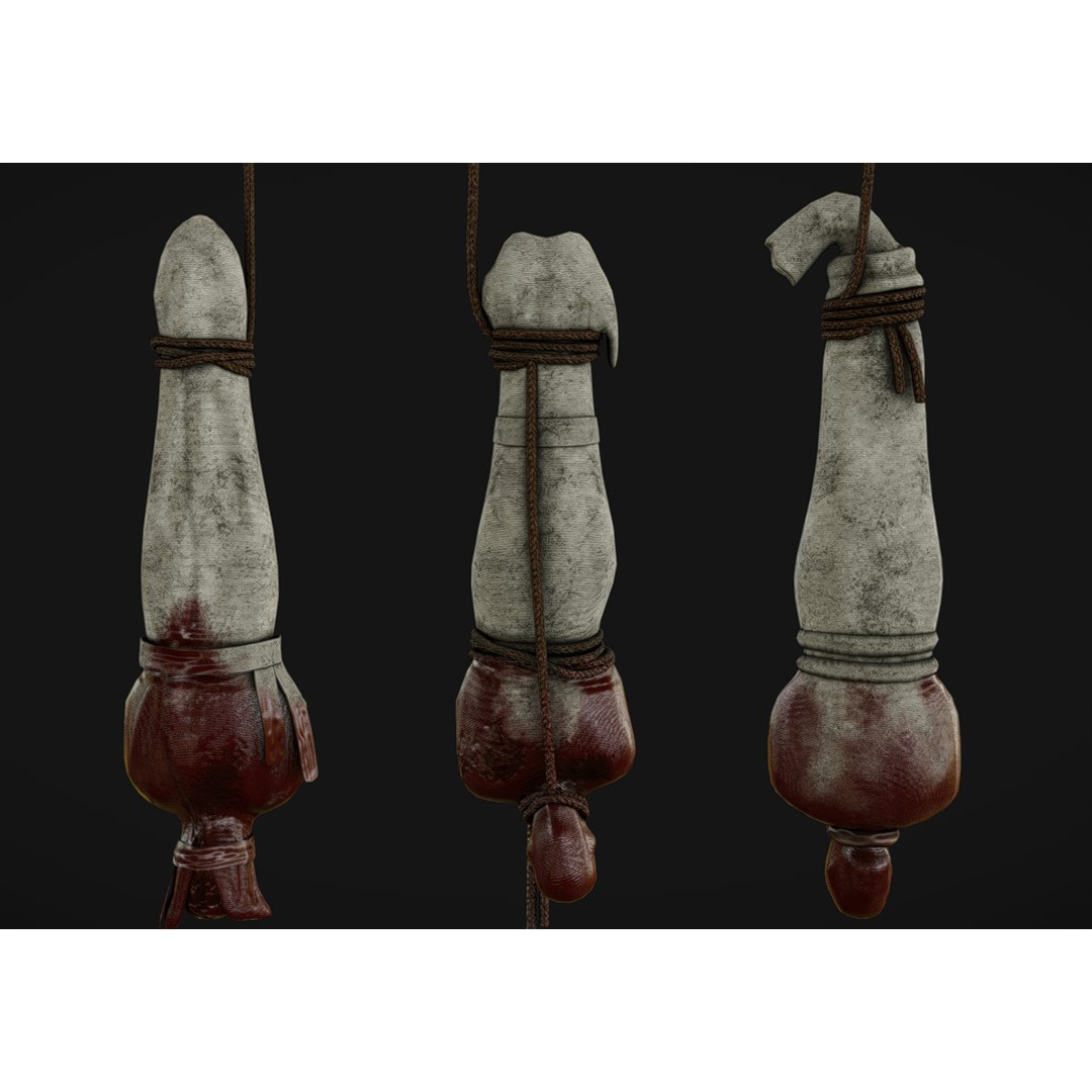 Corpse 3D Model – Low Poly Game Ready Character with PBR Textures - View 5