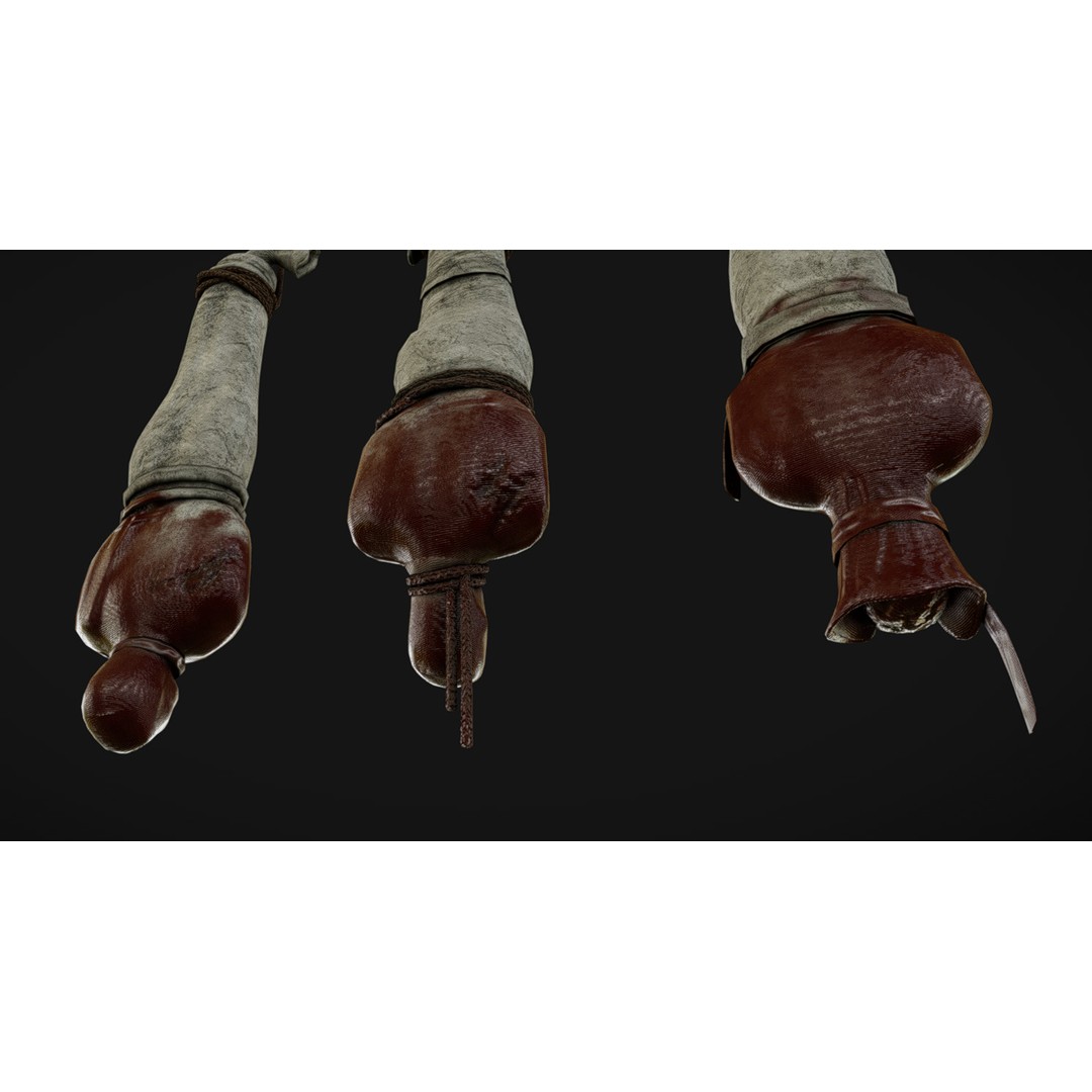 Corpse 3D Model – Low Poly Game Ready Character with PBR Textures - View 6
