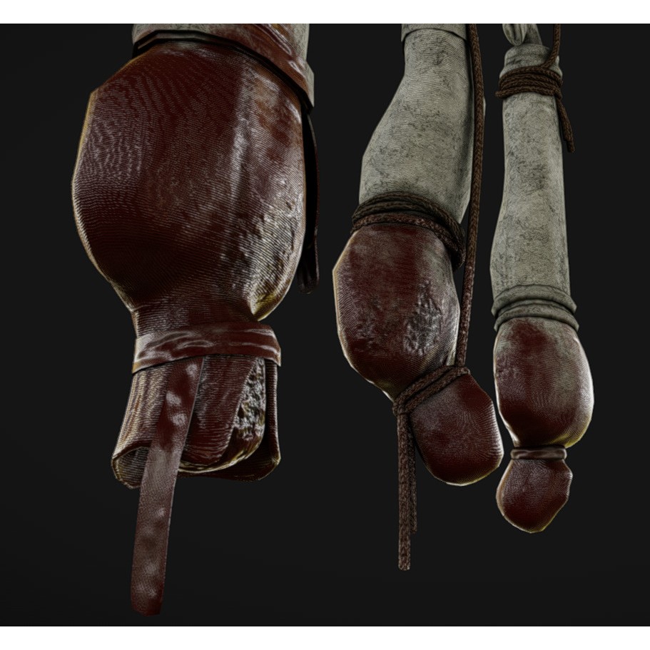 Corpse 3D Model – Low Poly Game Ready Character with PBR Textures - View 7