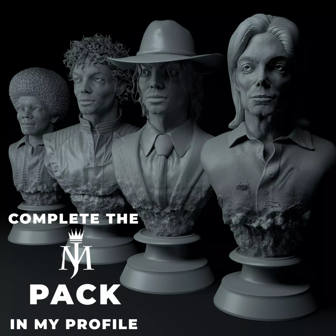 Michael Jackson 3D Model – Premium Bust Sculpture for Printing