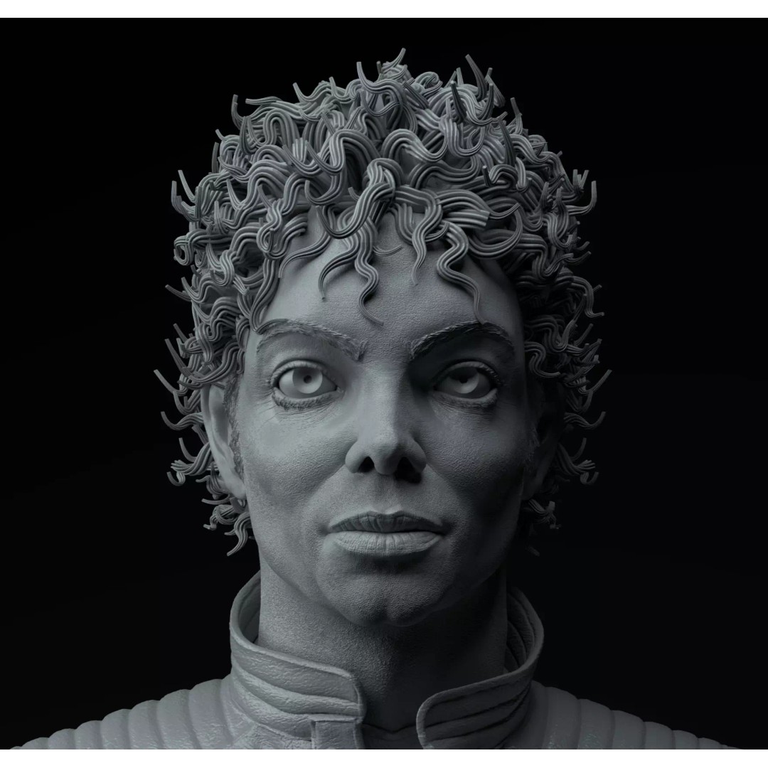 Michael Jackson 3D Model – Premium Bust Sculpture for Printing - View 10