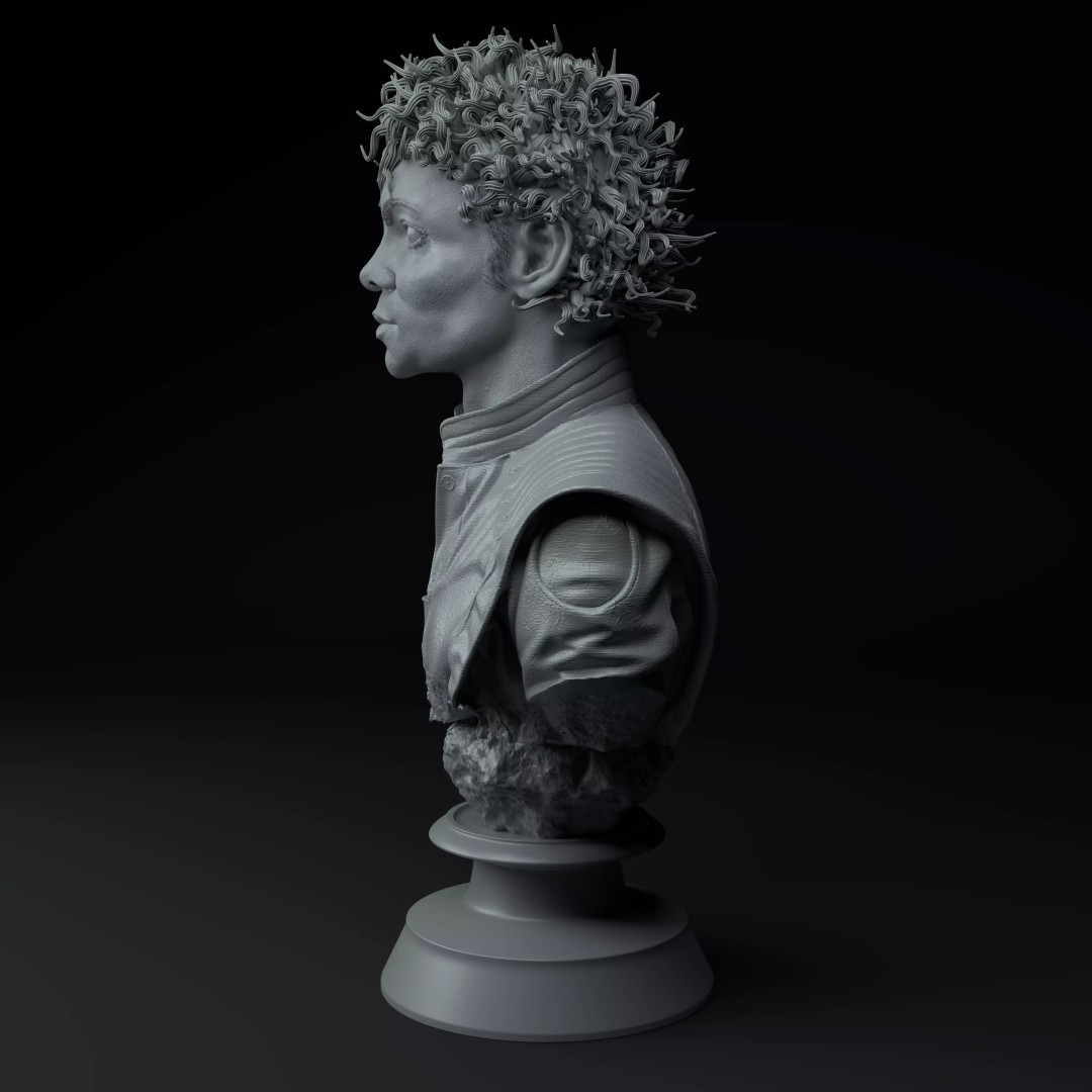 Michael Jackson 3D Model – Premium Bust Sculpture for Printing - View 4
