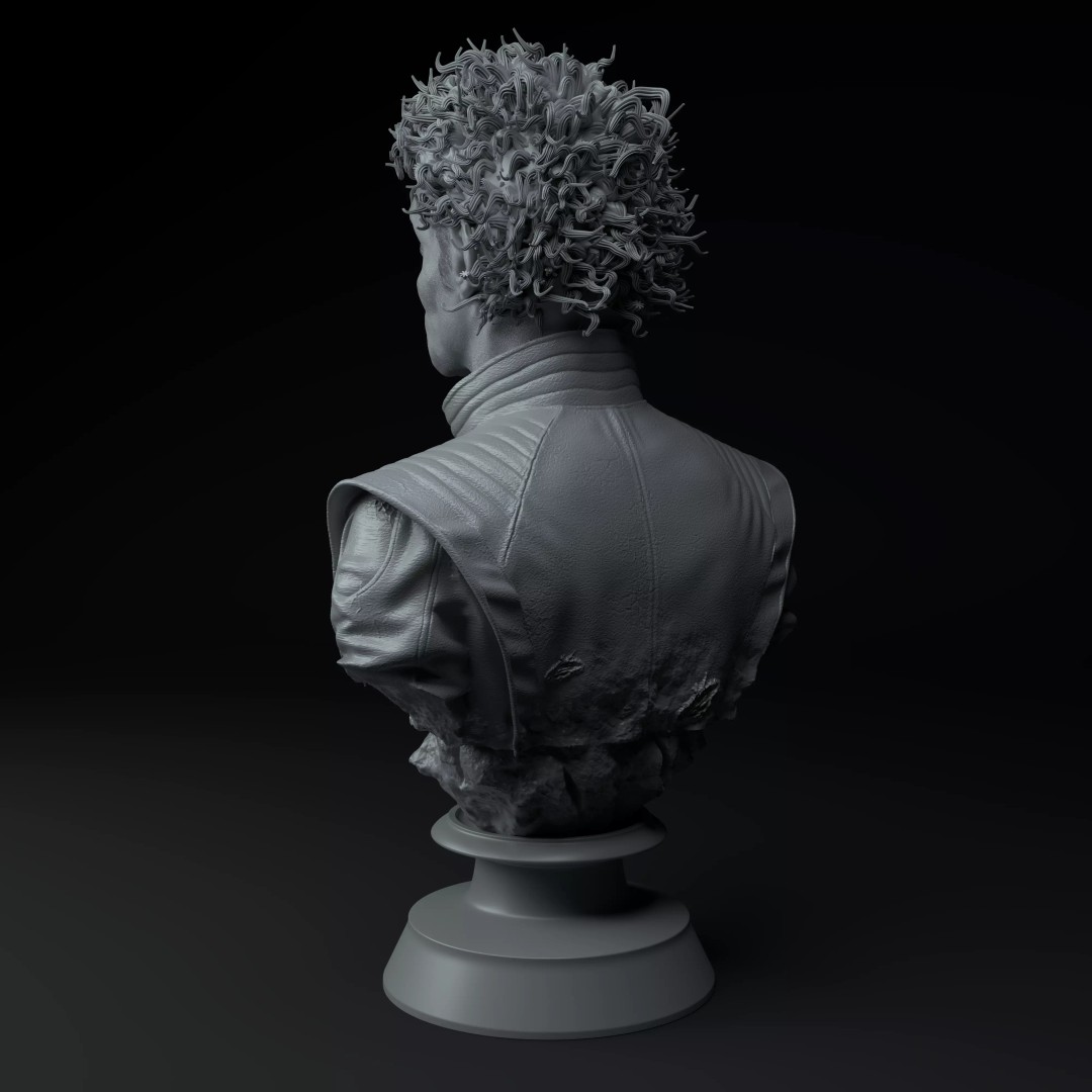 Michael Jackson 3D Model – Premium Bust Sculpture for Printing - View 5