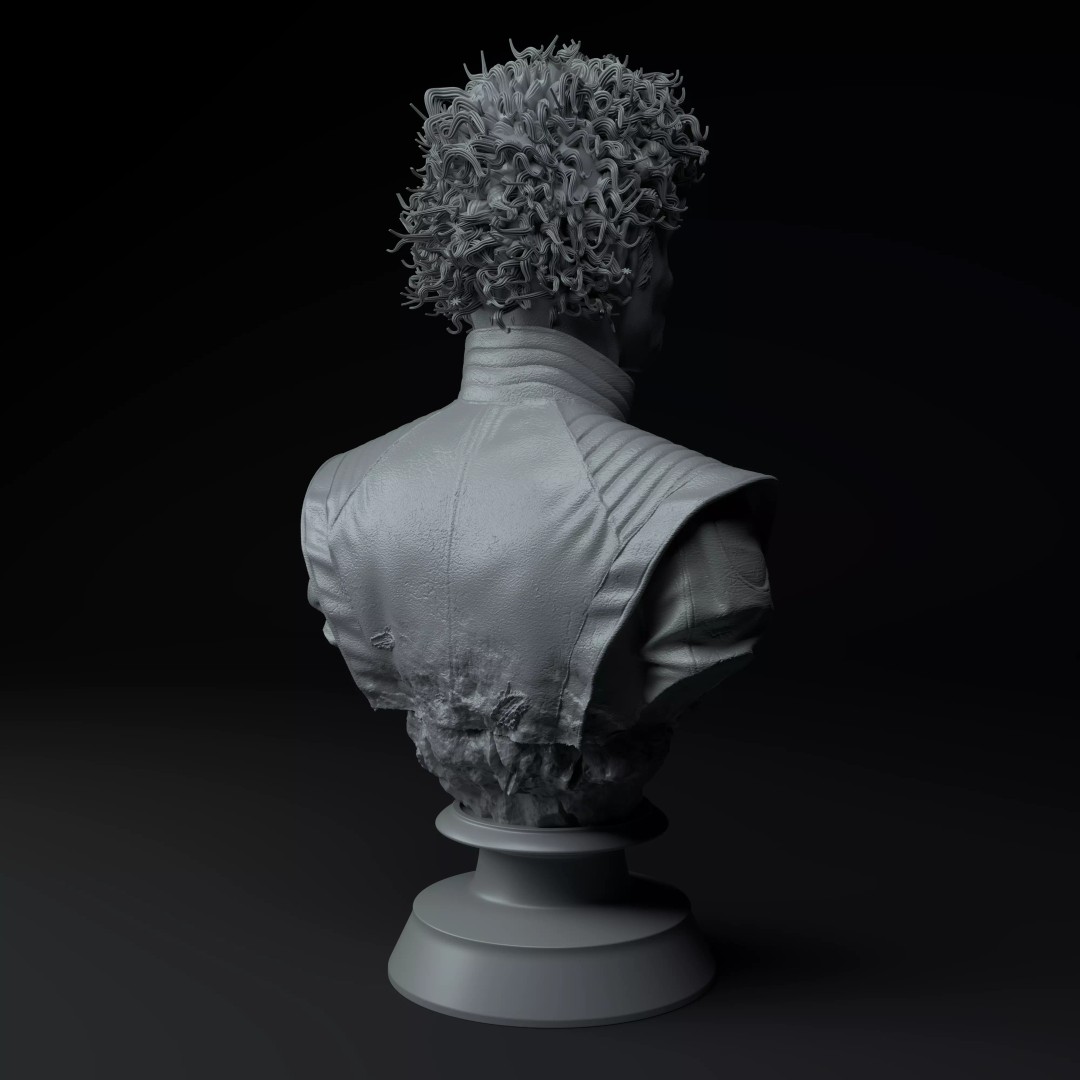 Michael Jackson 3D Model – Premium Bust Sculpture for Printing - View 7