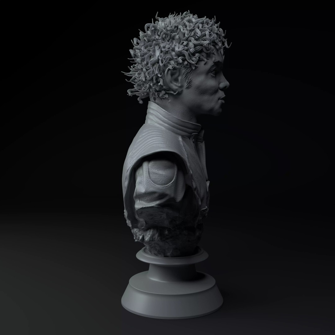 Michael Jackson 3D Model – Premium Bust Sculpture for Printing - View 8