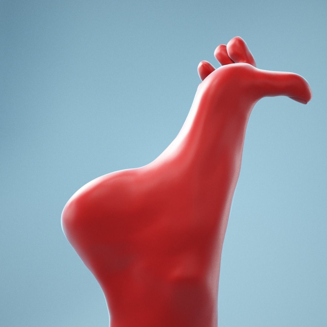 Big Toe Pointing 3D Model – Realistic Foot Anatomy, High Poly Formats - View 8