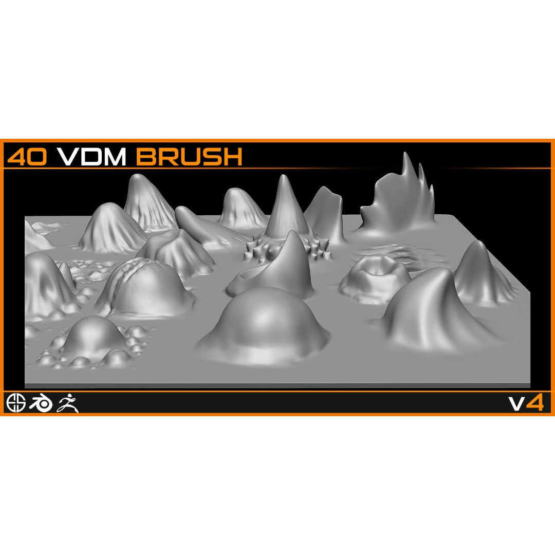40 Skin Brushes 3D Model – VDM Brush Set for Blender & ZBrush - View 13