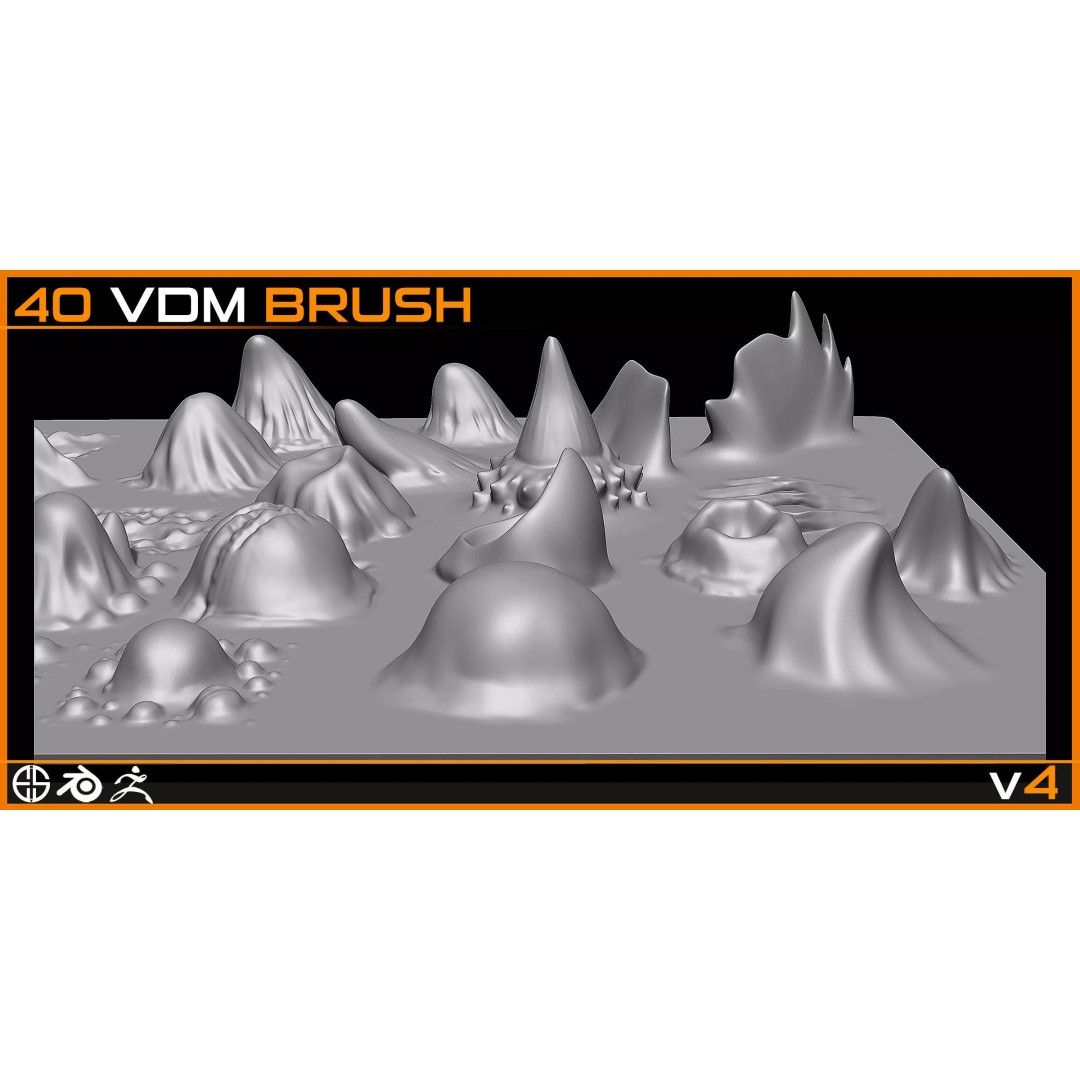 40 Skin Brushes 3D Model – VDM Brush Set for Blender & ZBrush - View 14