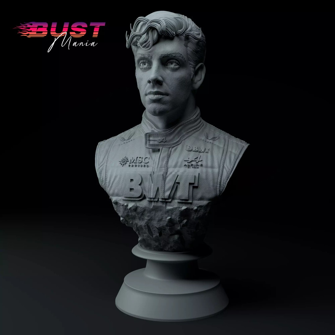 Franco Colapinto Bust 3D Model – High Poly Printable Sculpture - View 2