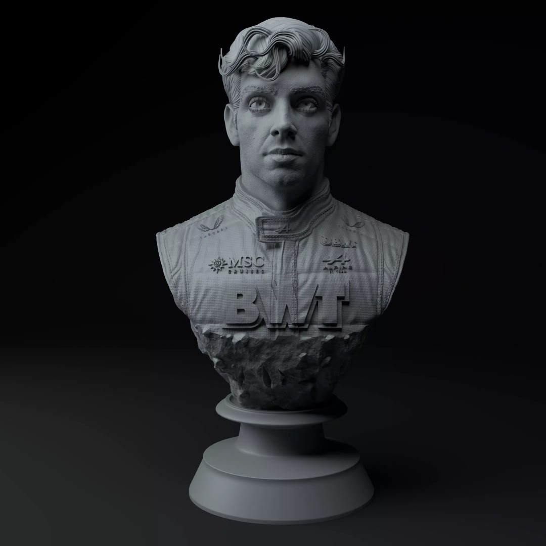 Franco Colapinto Bust 3D Model – High Poly Printable Sculpture - View 3