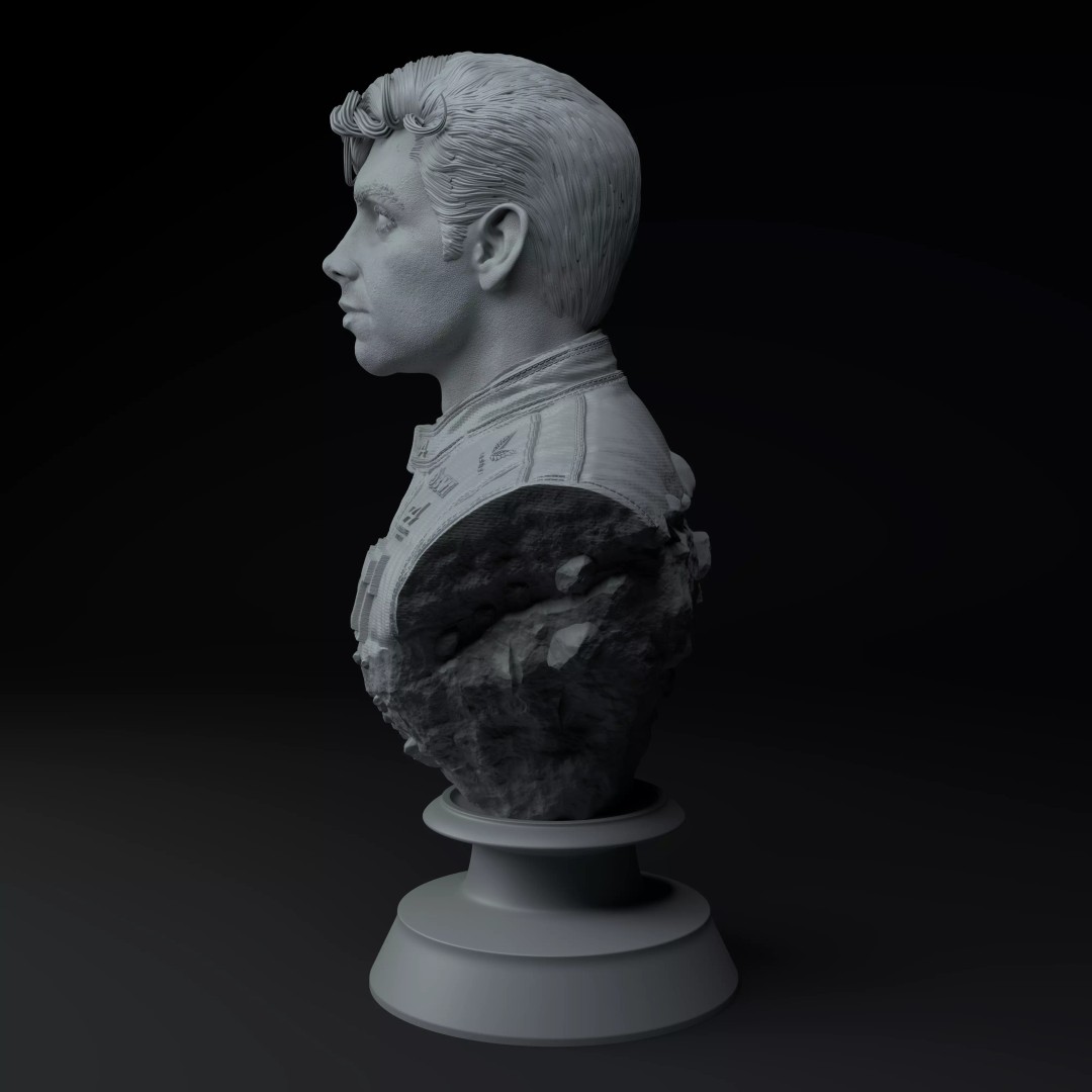Franco Colapinto Bust 3D Model – High Poly Printable Sculpture - View 4