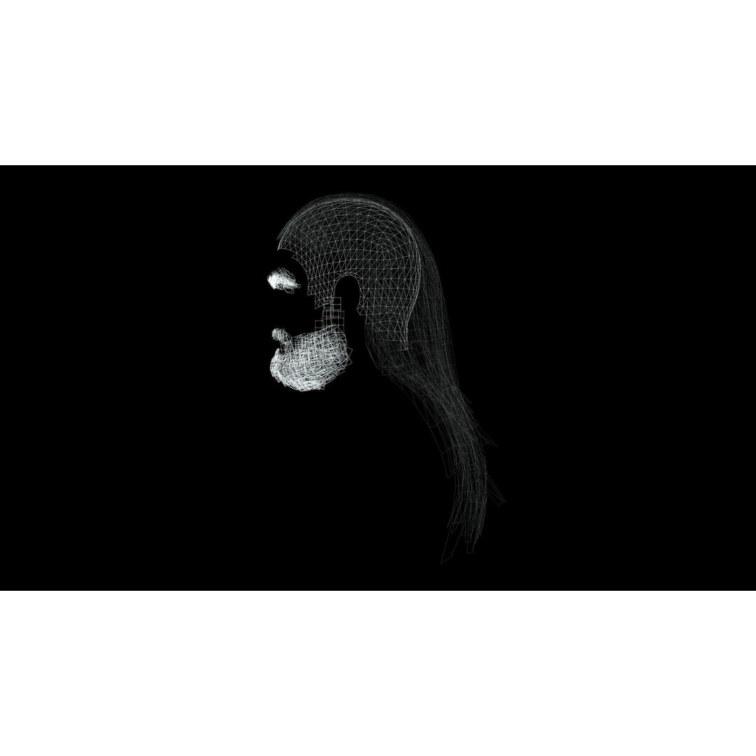 Wavy Long Man Hair 3D Model – Low Poly Game Asset, PBR, Unity, Unreal - View 18