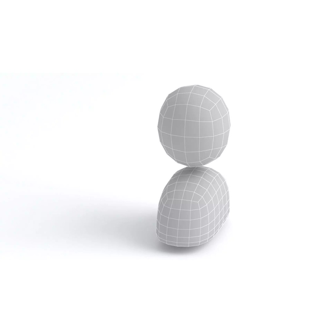 Human Icon 3D Model – High Poly Character Asset, OBJ, FBX - View 8