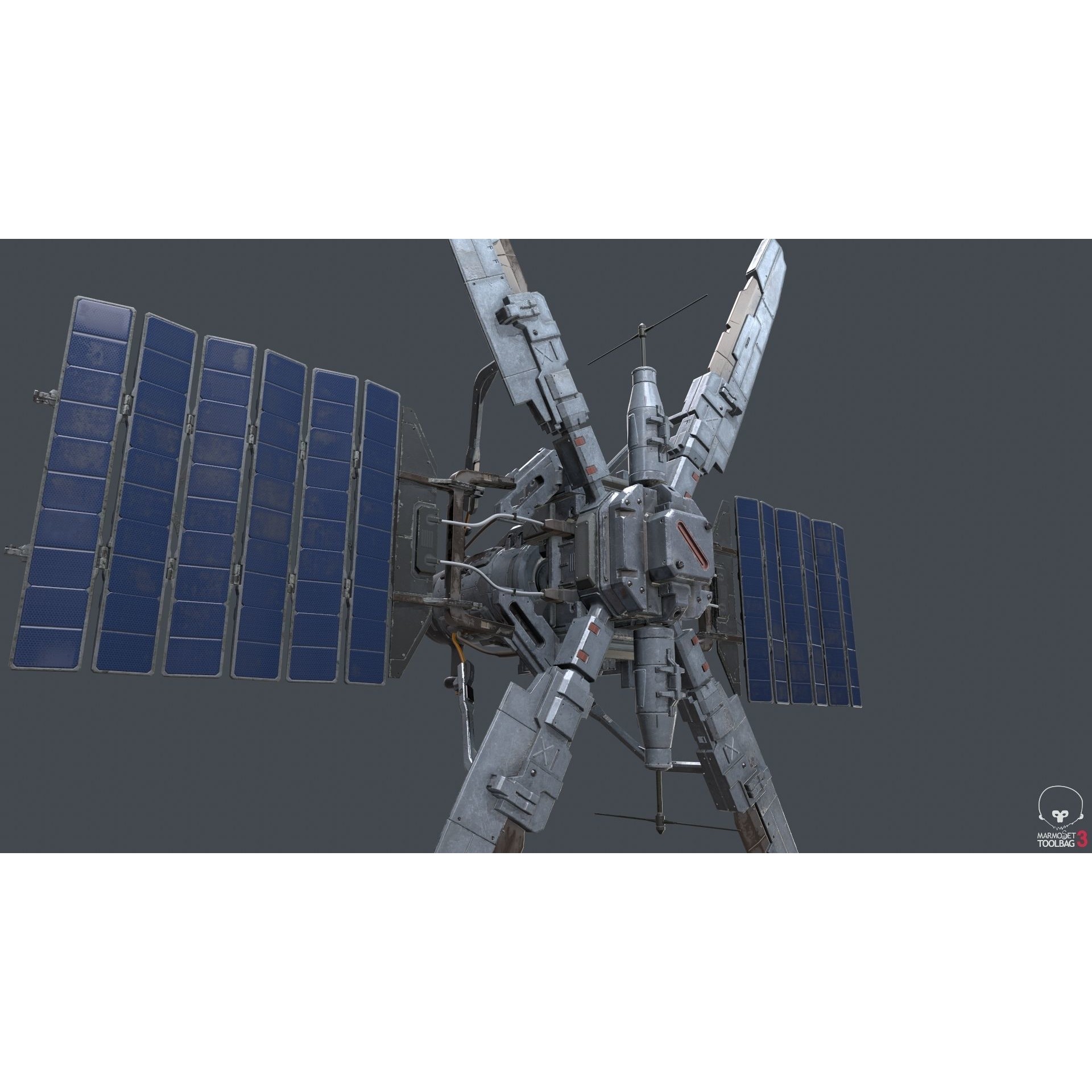 Sci-Fi Space Station with Propellers - Game-Ready 3D Model - View 6