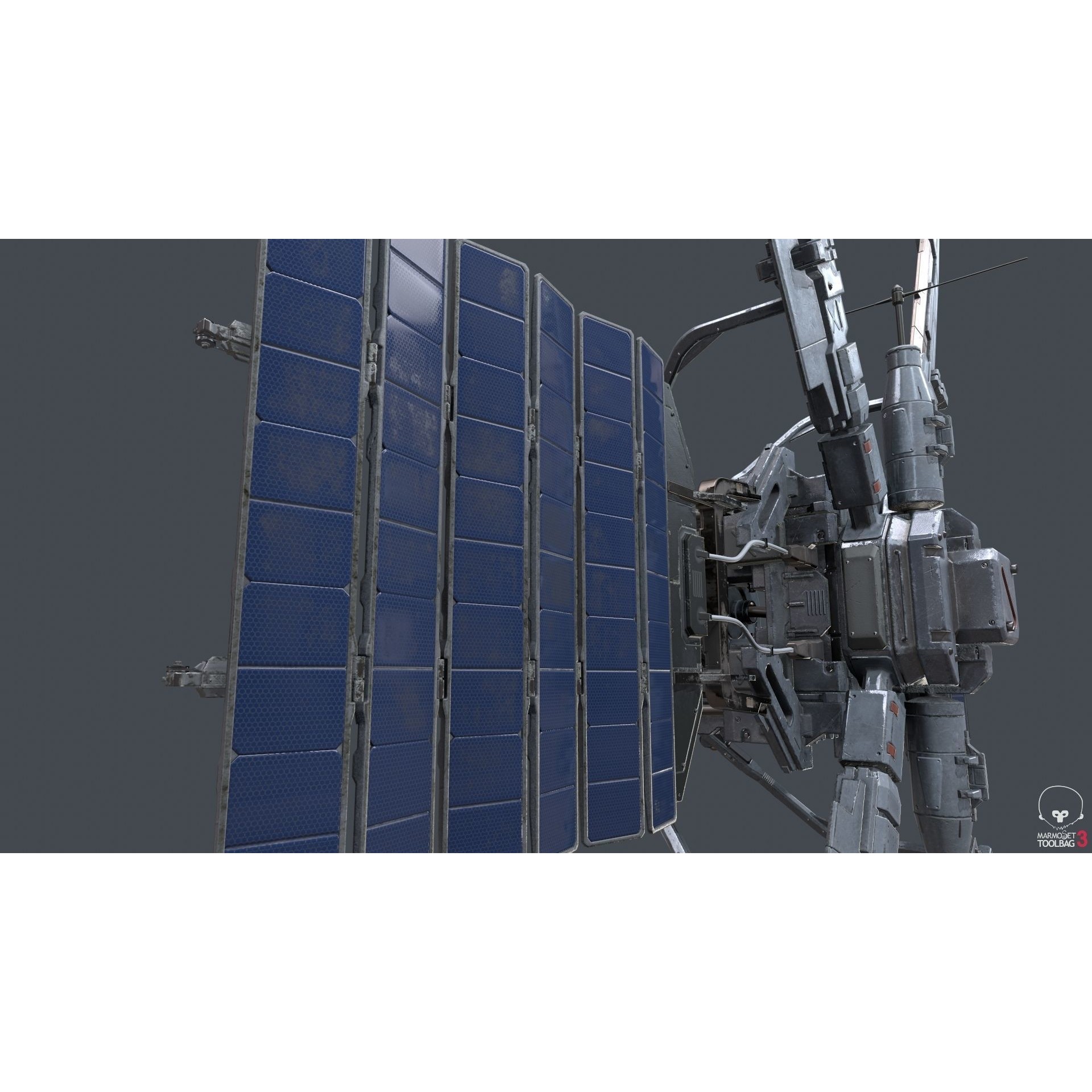 Sci-Fi Space Station with Propellers - Game-Ready 3D Model - View 7