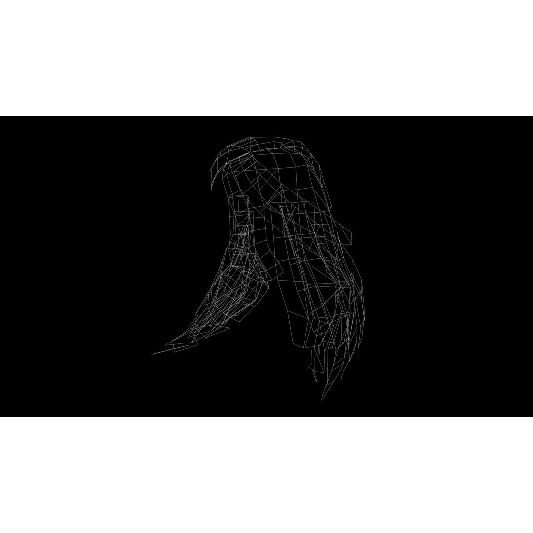 Female Wavy Hair 3D Model – Low Poly Realistic Hair Asset, FBX - View 13