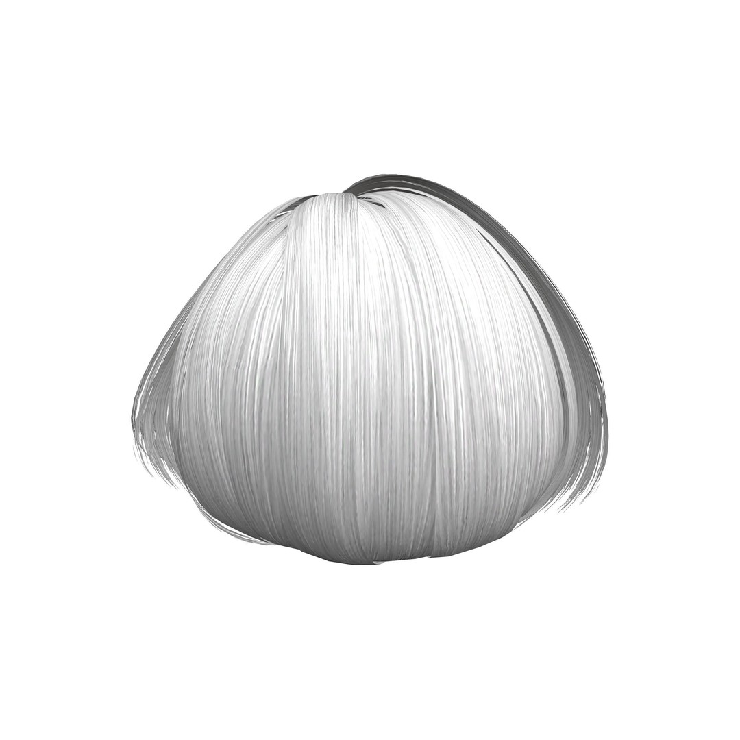 Modern Cut Straight Short Hair 3D Model – Low Poly Game Asset, FBX - View 9