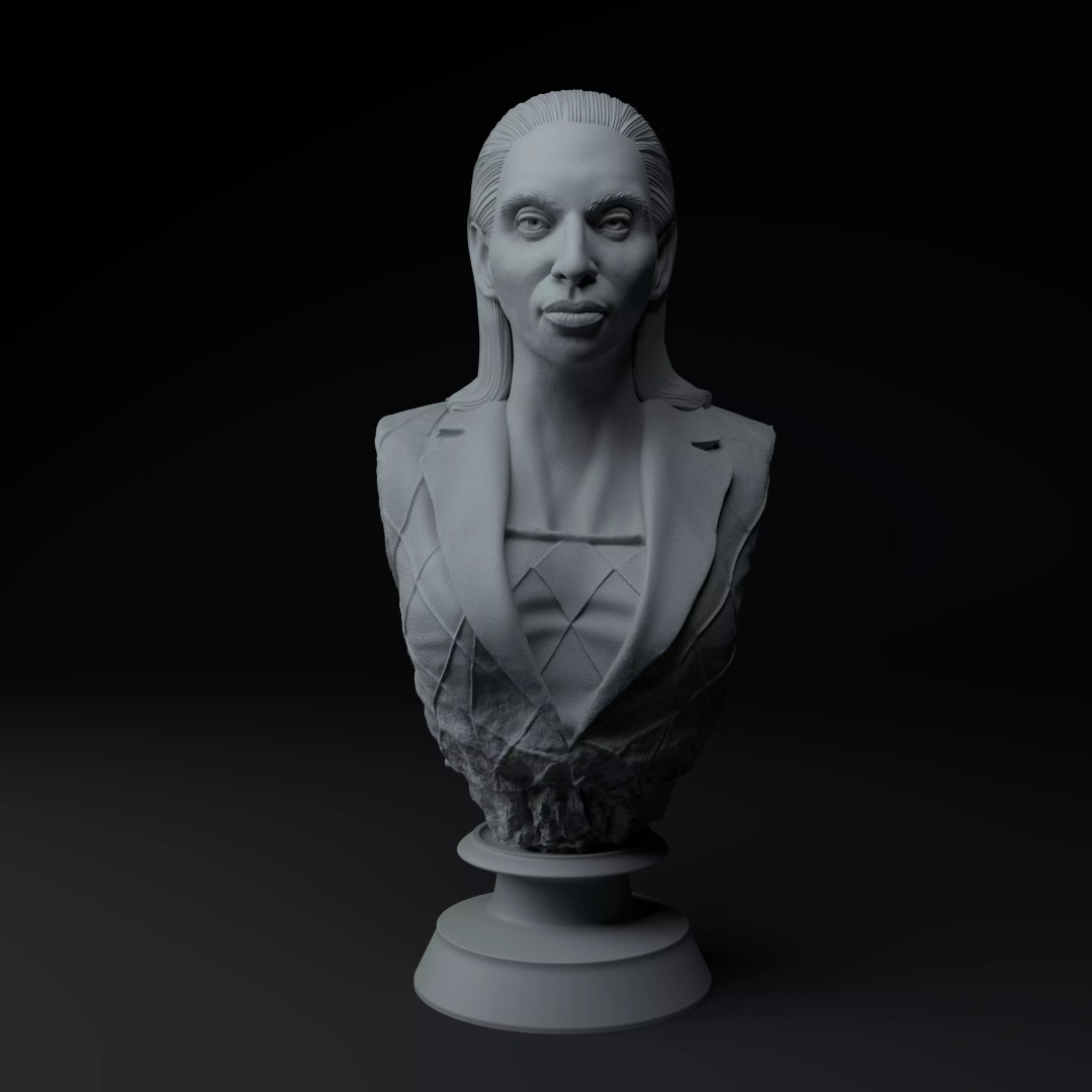 Harley Quinn Bust 3D Model – Premium Collectible Sculpture, STL - View 3