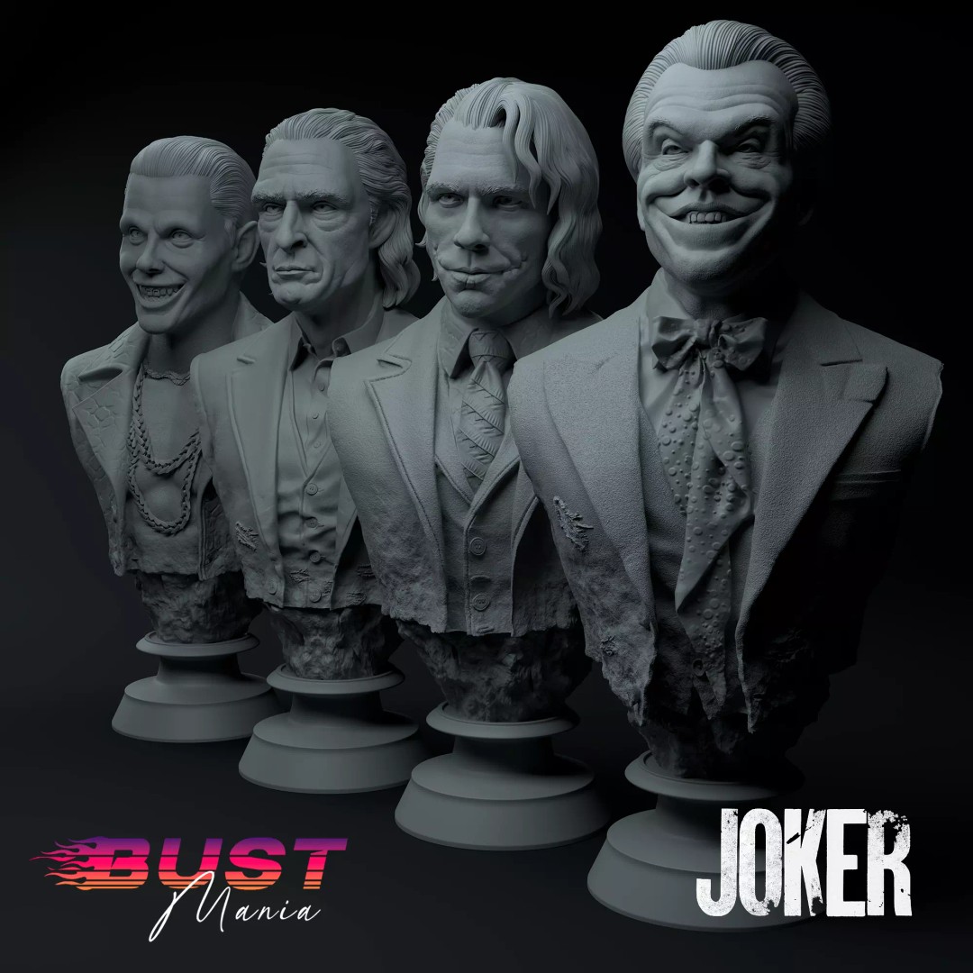 The Four Jokers 3D Model – Premium Collectible Busts Pack, STL - View 2