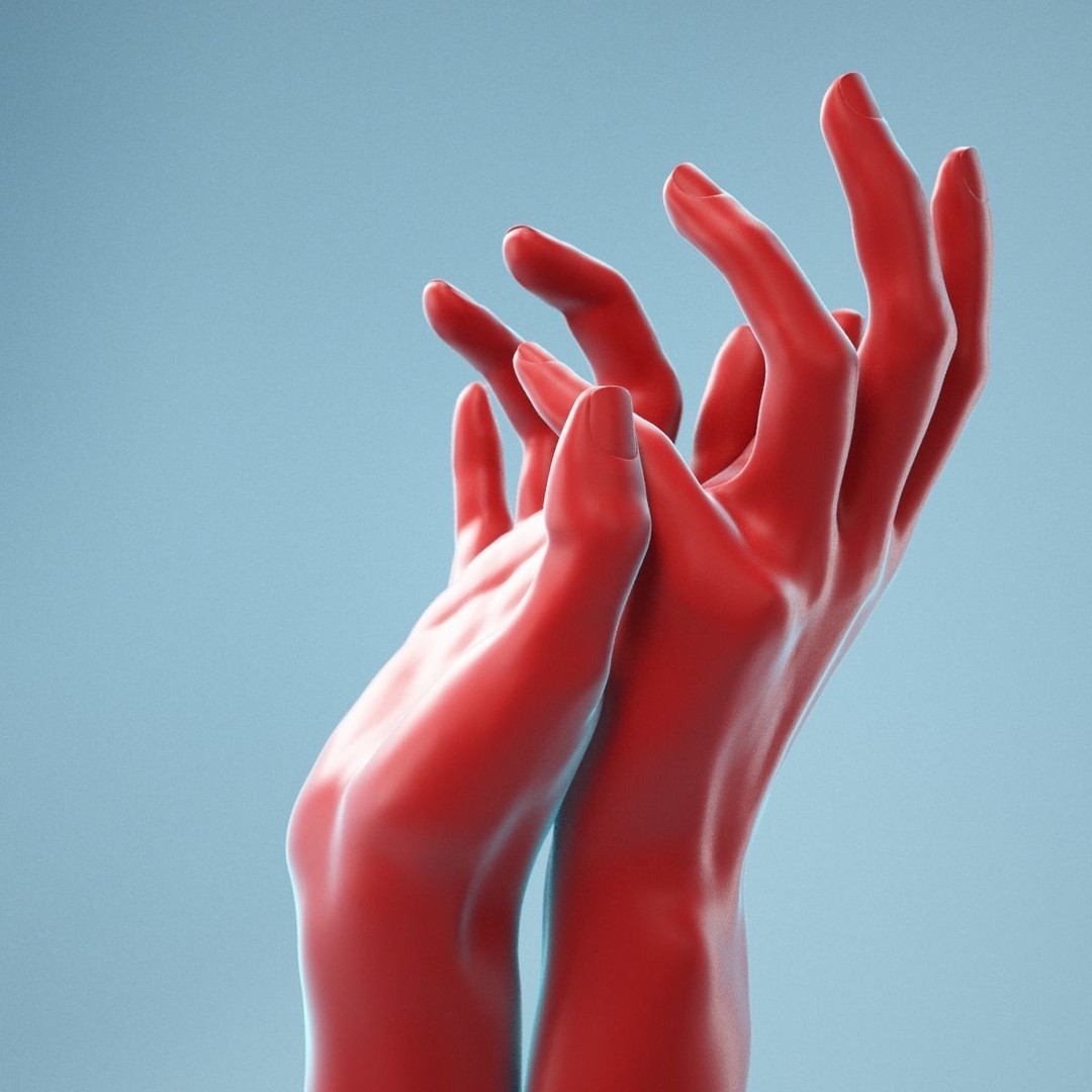 Gentle Pose Realistic Hand 3D Model – High Poly PBR Asset, FBX, OBJ - View 12