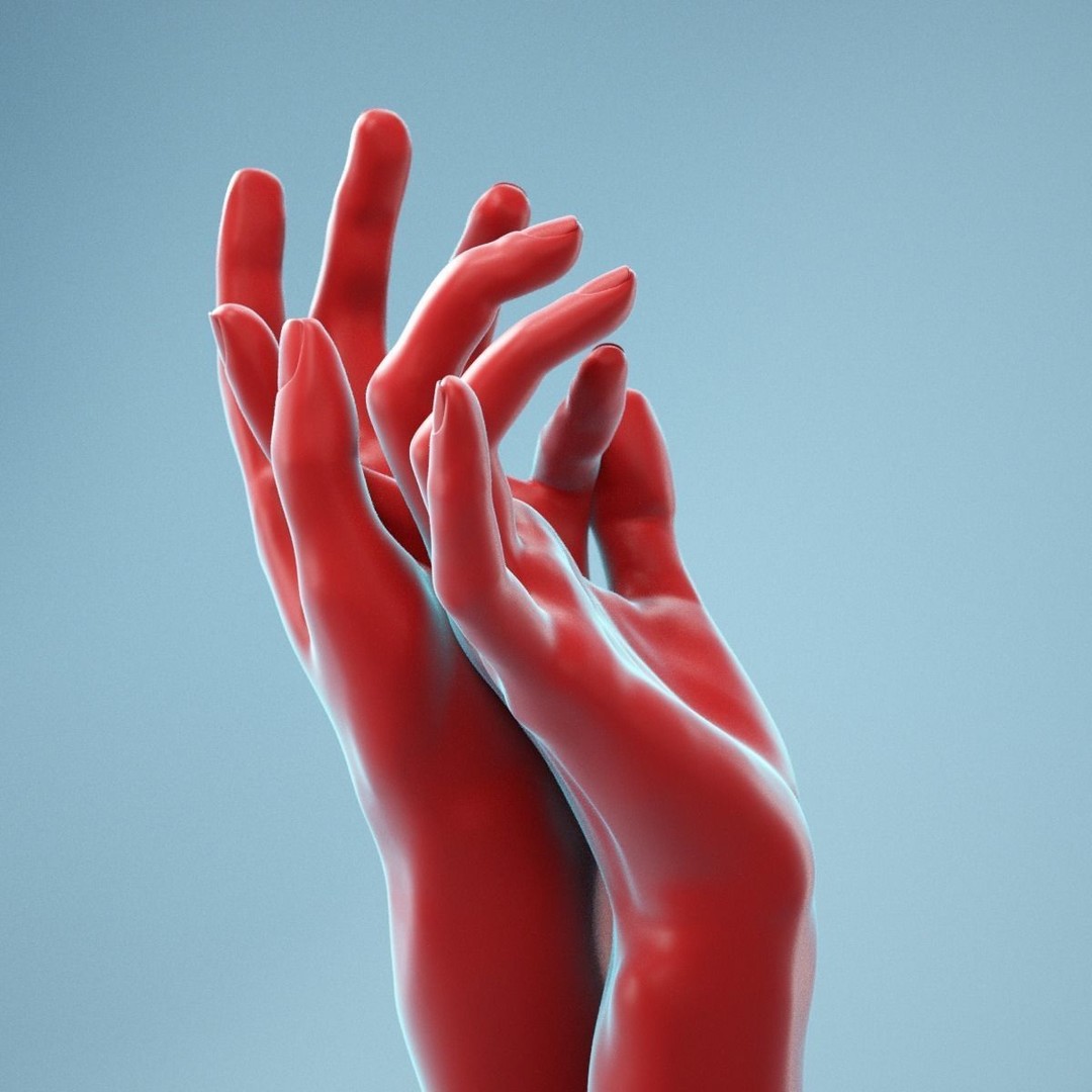 Gentle Pose Realistic Hand 3D Model – High Poly PBR Asset, FBX, OBJ - View 5
