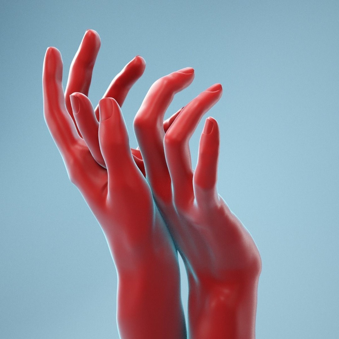 Gentle Pose Realistic Hand 3D Model – High Poly PBR Asset, FBX, OBJ - View 6