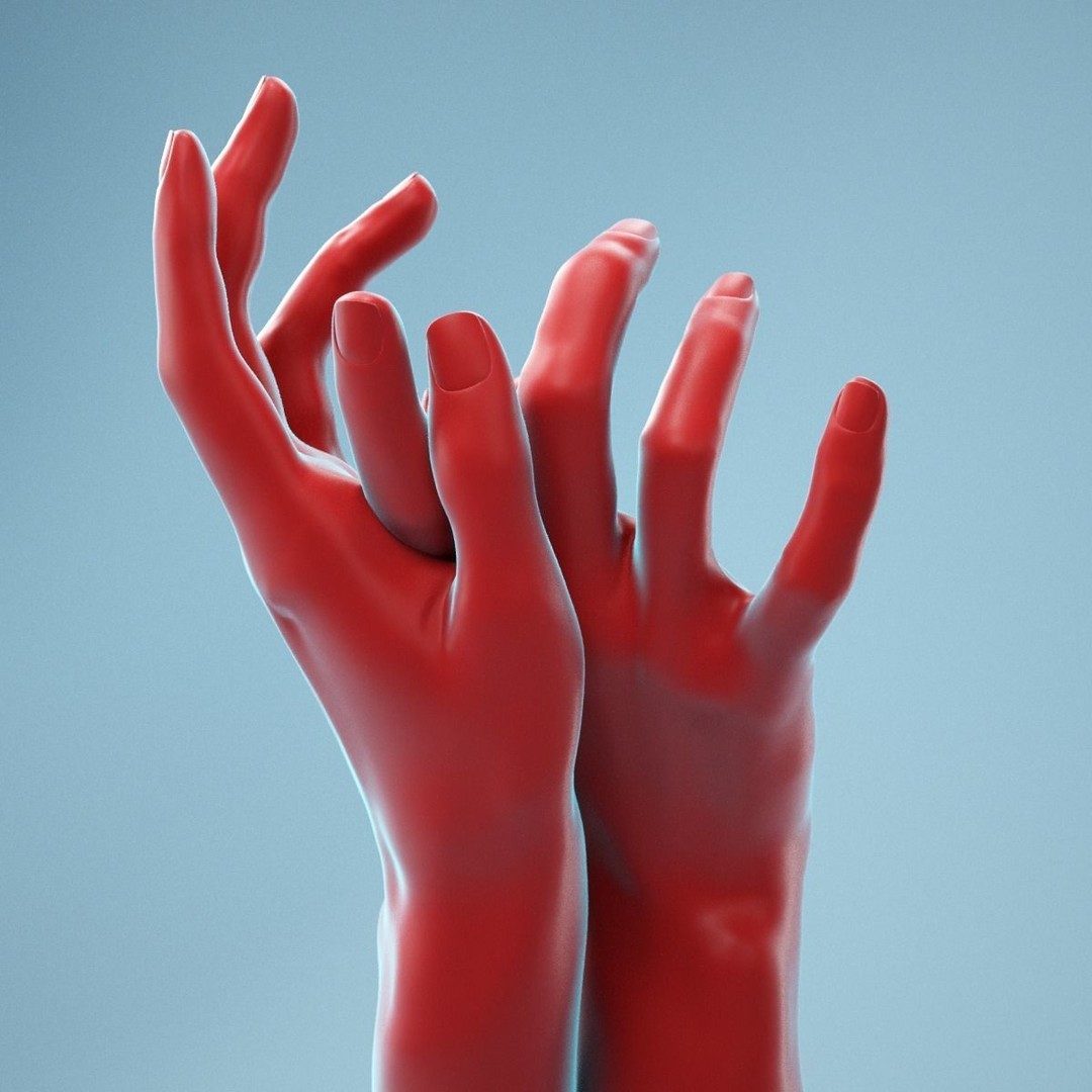 Gentle Pose Realistic Hand 3D Model – High Poly PBR Asset, FBX, OBJ - View 7