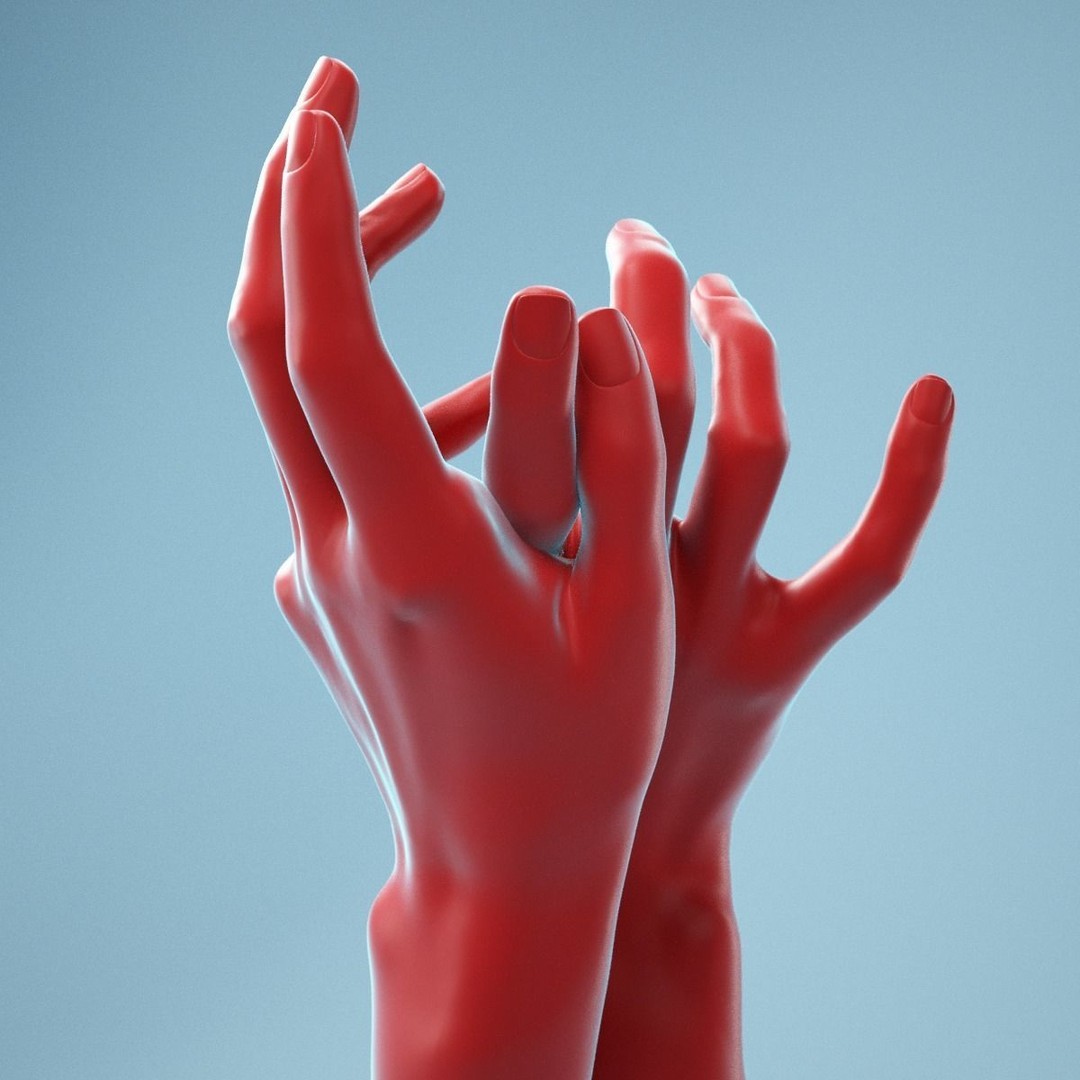 Gentle Pose Realistic Hand 3D Model – High Poly PBR Asset, FBX, OBJ - View 8