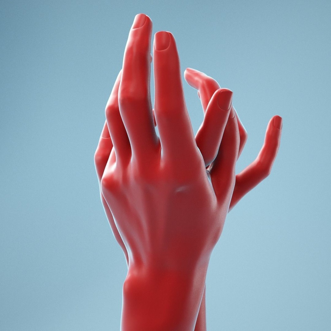 Gentle Pose Realistic Hand 3D Model – High Poly PBR Asset, FBX, OBJ - View 9