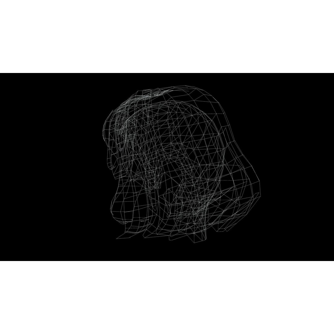 Short Hair 3D Model – Blunt Bangs Low-Poly Game Asset, FBX - View 13