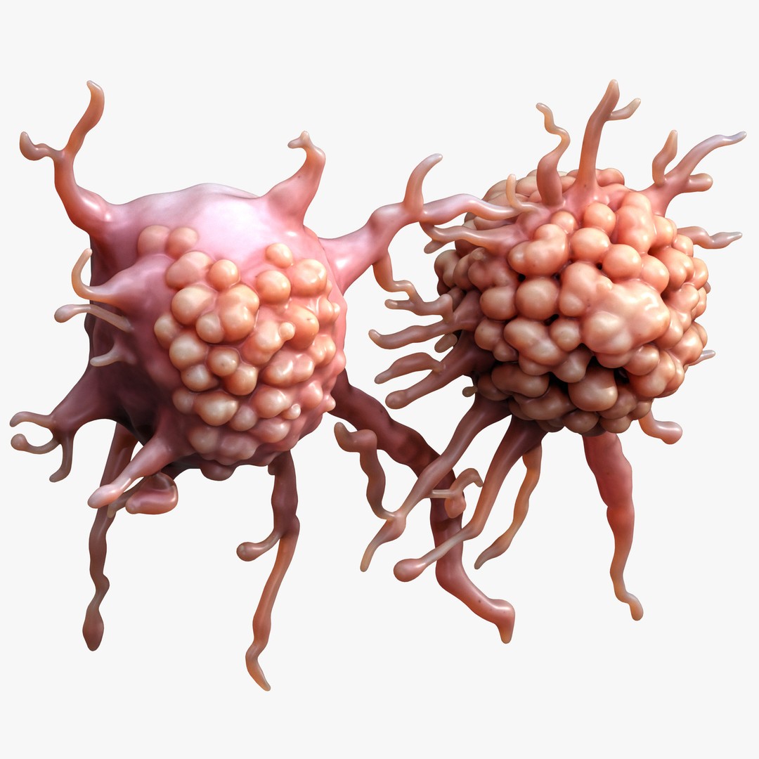 Cancer Cell Tumor 3D Model – High Poly PBR Asset, FBX, OBJ, Blender - View 3