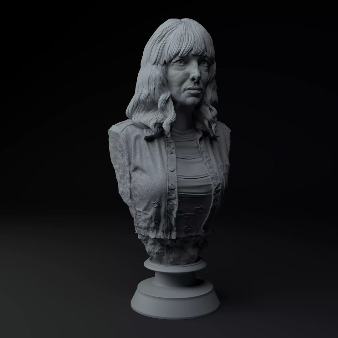 Joyce Byers 3D Model – Premium Bust Sculpture for Printing - View 10