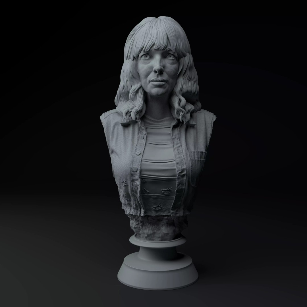 Joyce Byers 3D Model – Premium Bust Sculpture for Printing - View 4